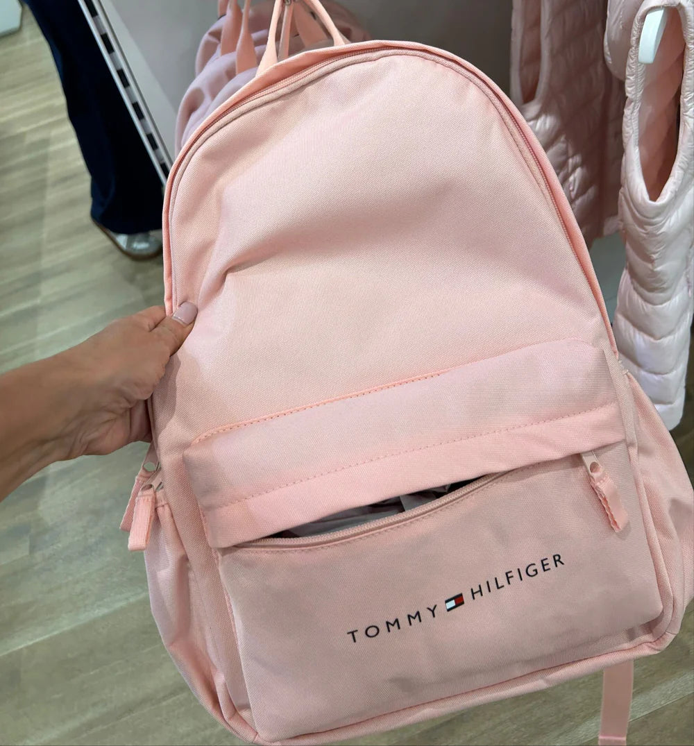 Womens' Tommy Logo Chambray Oversized Backpack