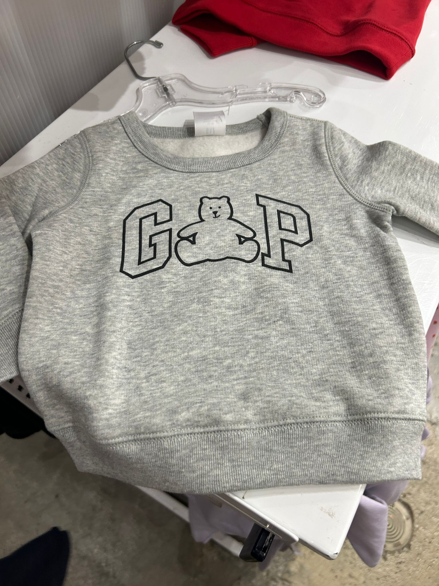 Baby BOY Gap Logo Sweatshirt Gray And White Marl