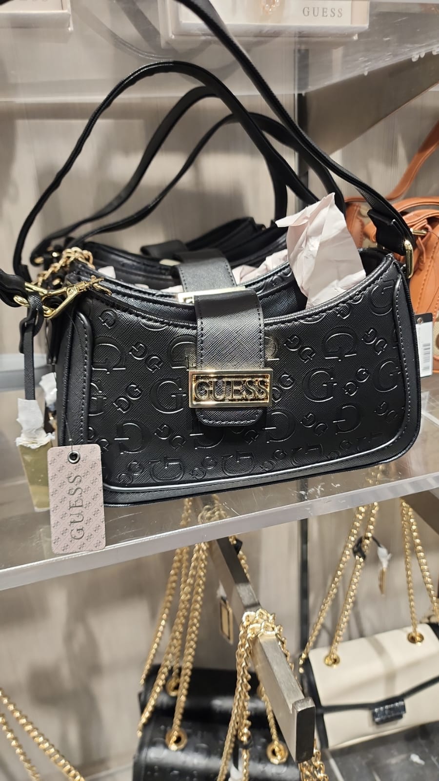 Guess Womens' Sabrina Mini Shoulder Bag/ black