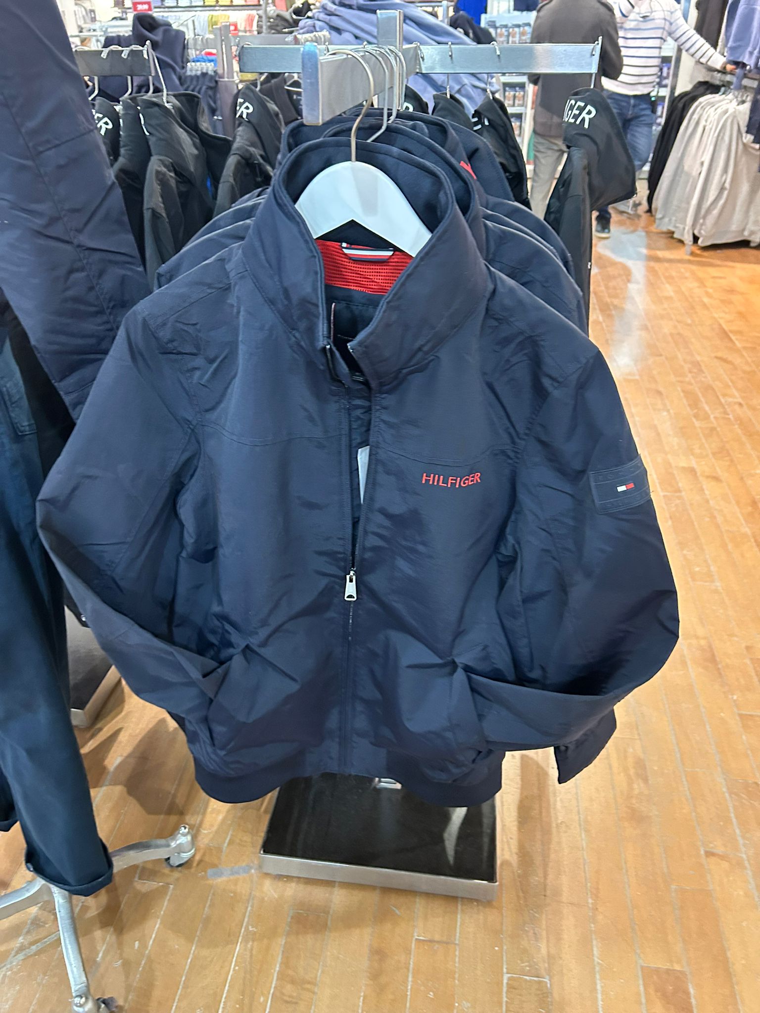 Mens' Tommy Hilfiger Water-Resistant Regatta Jacket-Navy