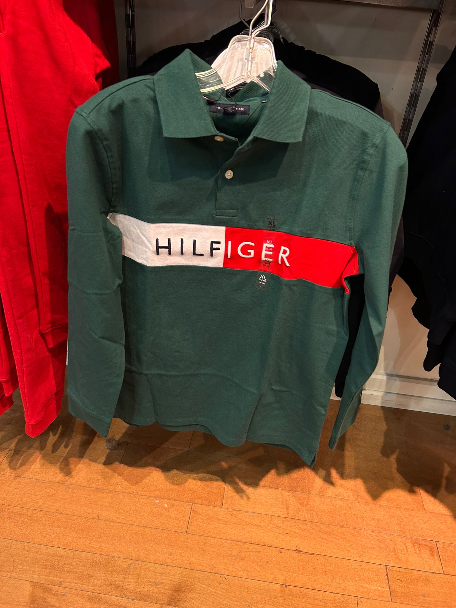 BOYS' Tommy Hilfiger Logo Long Sleeve Polo