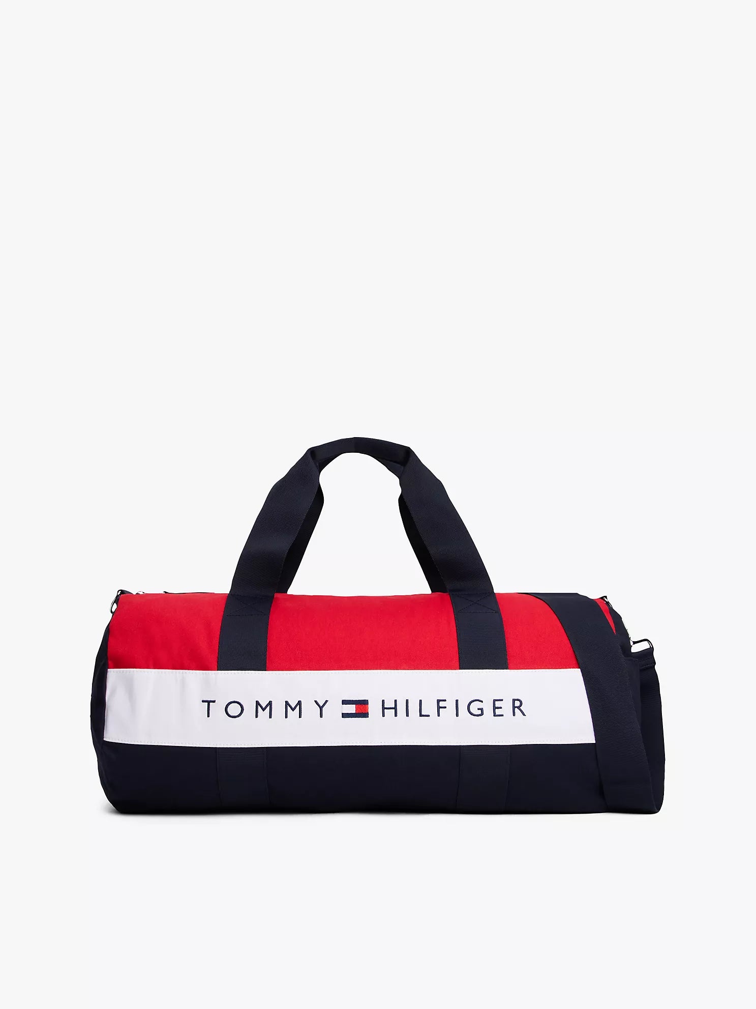 MEns' Tommy Logo Colorblock Canvas Duffle Bag