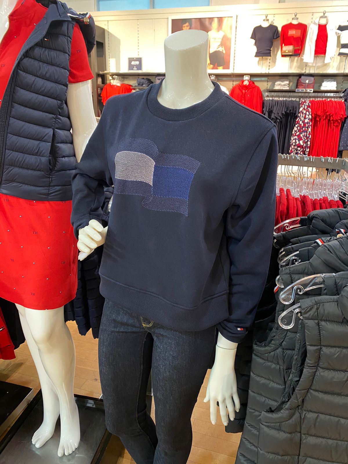 Womens' TOMMY HILFIGER Tommy Icons Crew Neck Sweatshirt