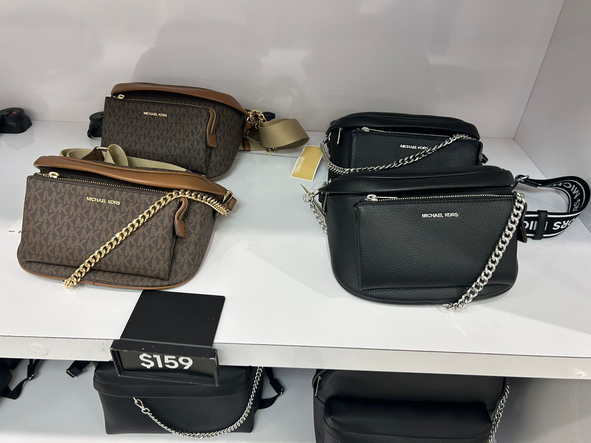 Women's Michael Kors Slater Medium Signature Logo Sling Pack BLACK