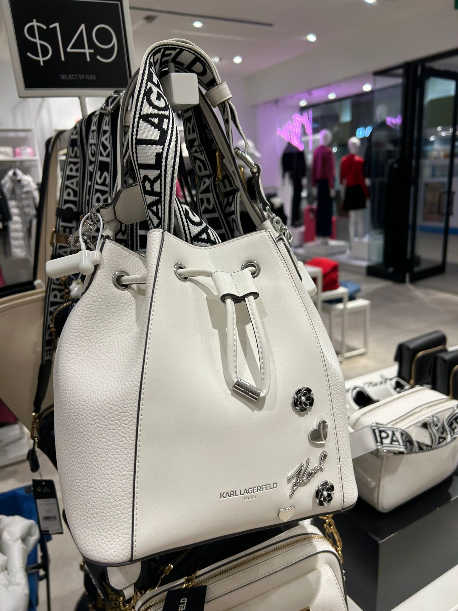 Karl Lagerfeld Paris Womens' Adele Bucket Bag