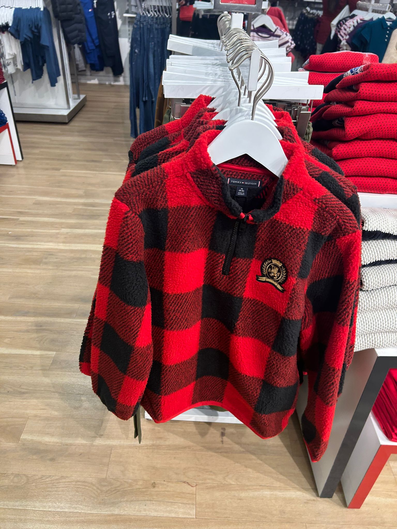 BOY Tommy Buffalo Quarter-Zip Sweatshirt Primary Red