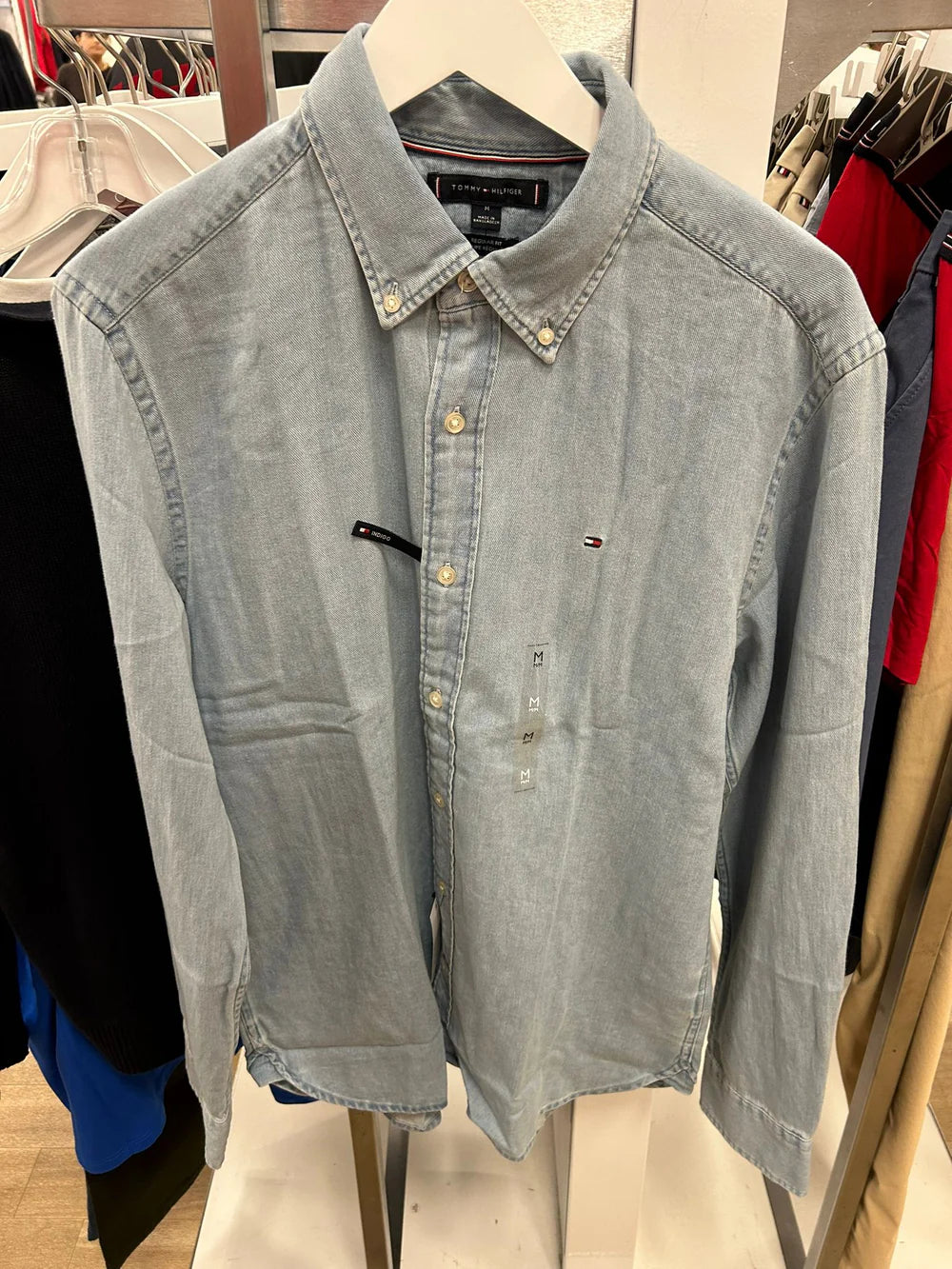 Clothing Hilfiger Denim Shirt TOMMY HILFIGER Blue Cotton Denim Shirt