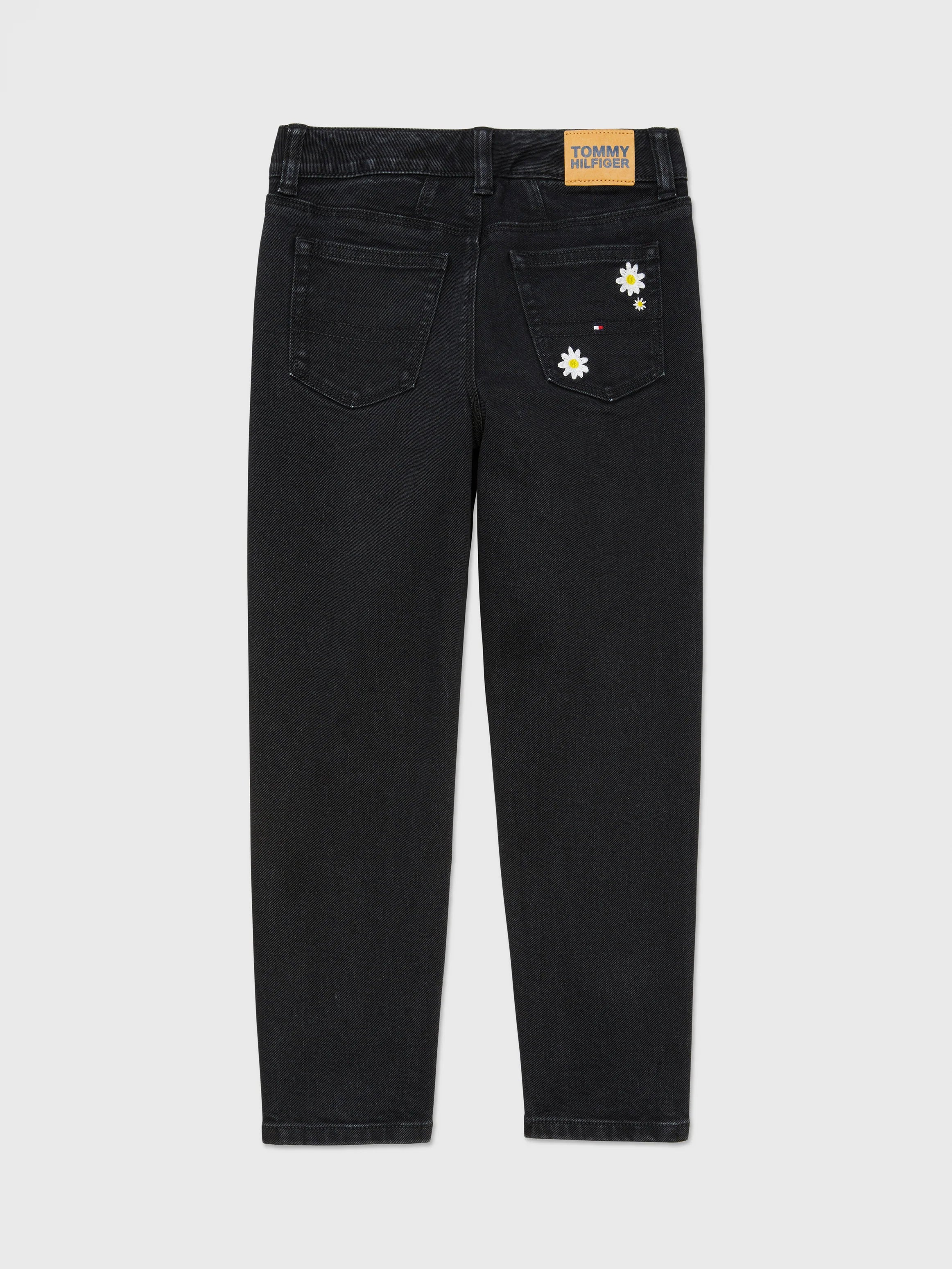 Girls' Tommy Tapered Flower Jeans / Black Denim