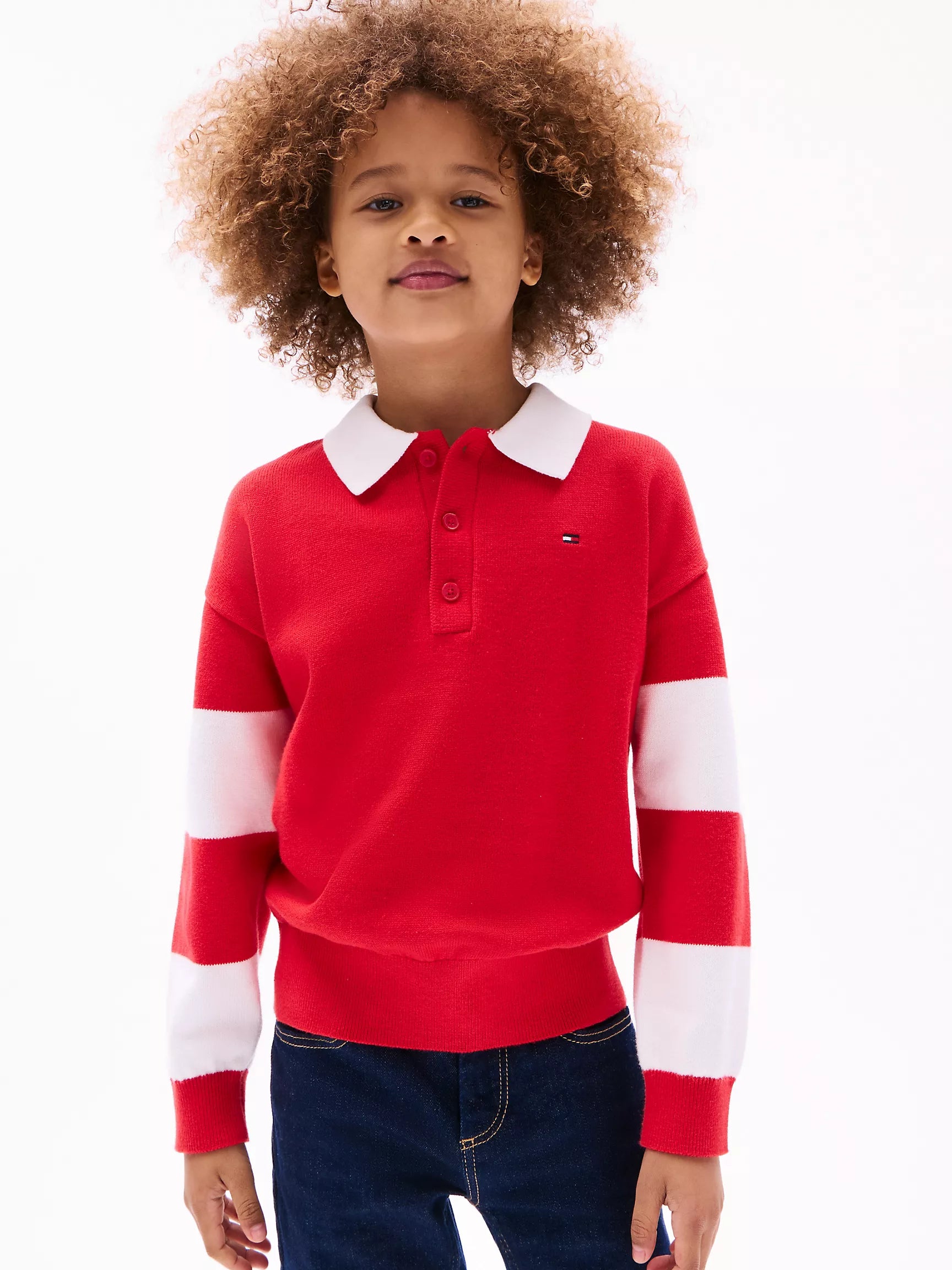 BOYS' Tommy Rugby Stripe Sweater
