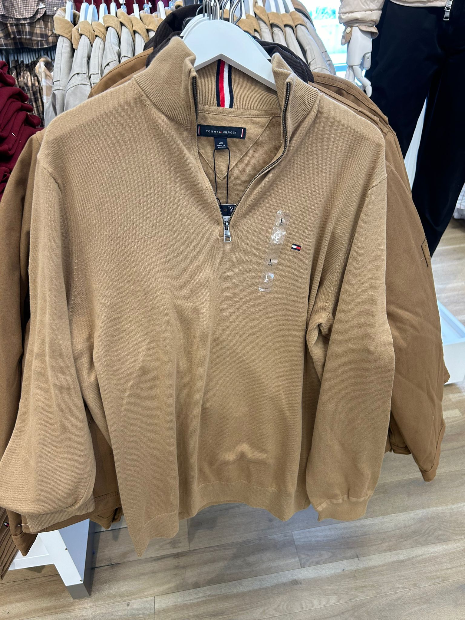 MENS' Tommy Half-Zip Mock Jumper with Cashmere