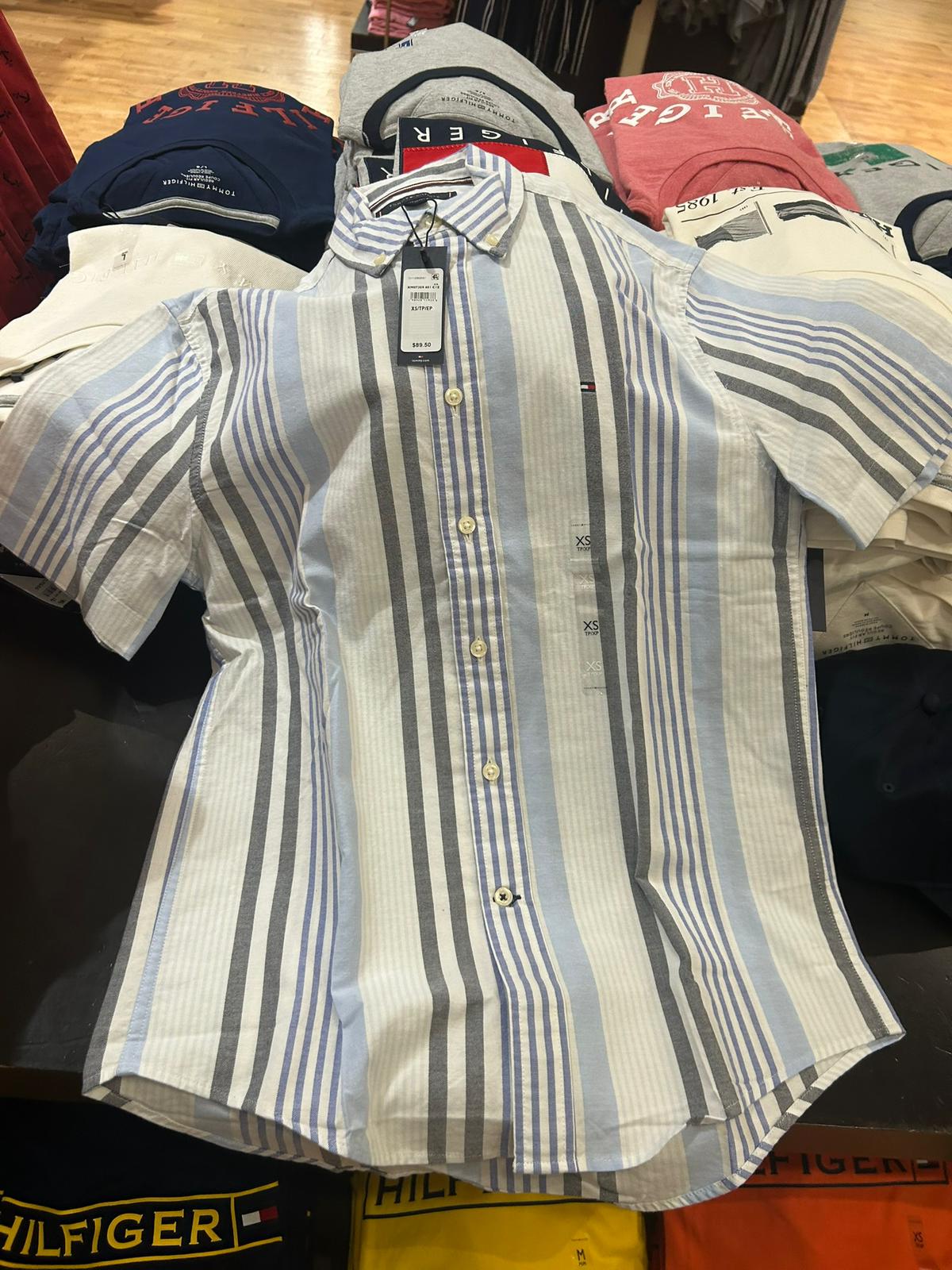 Regular Fit Striped Oxford Shirt-Vessel Blue/Multi Striped