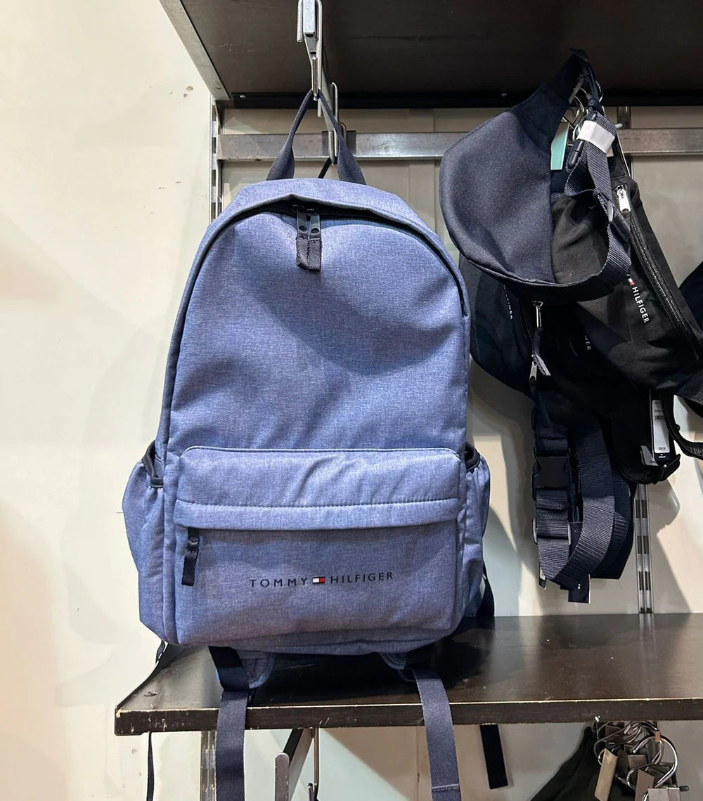 Mens' Tommy Logo Chambray Oversized Backpack