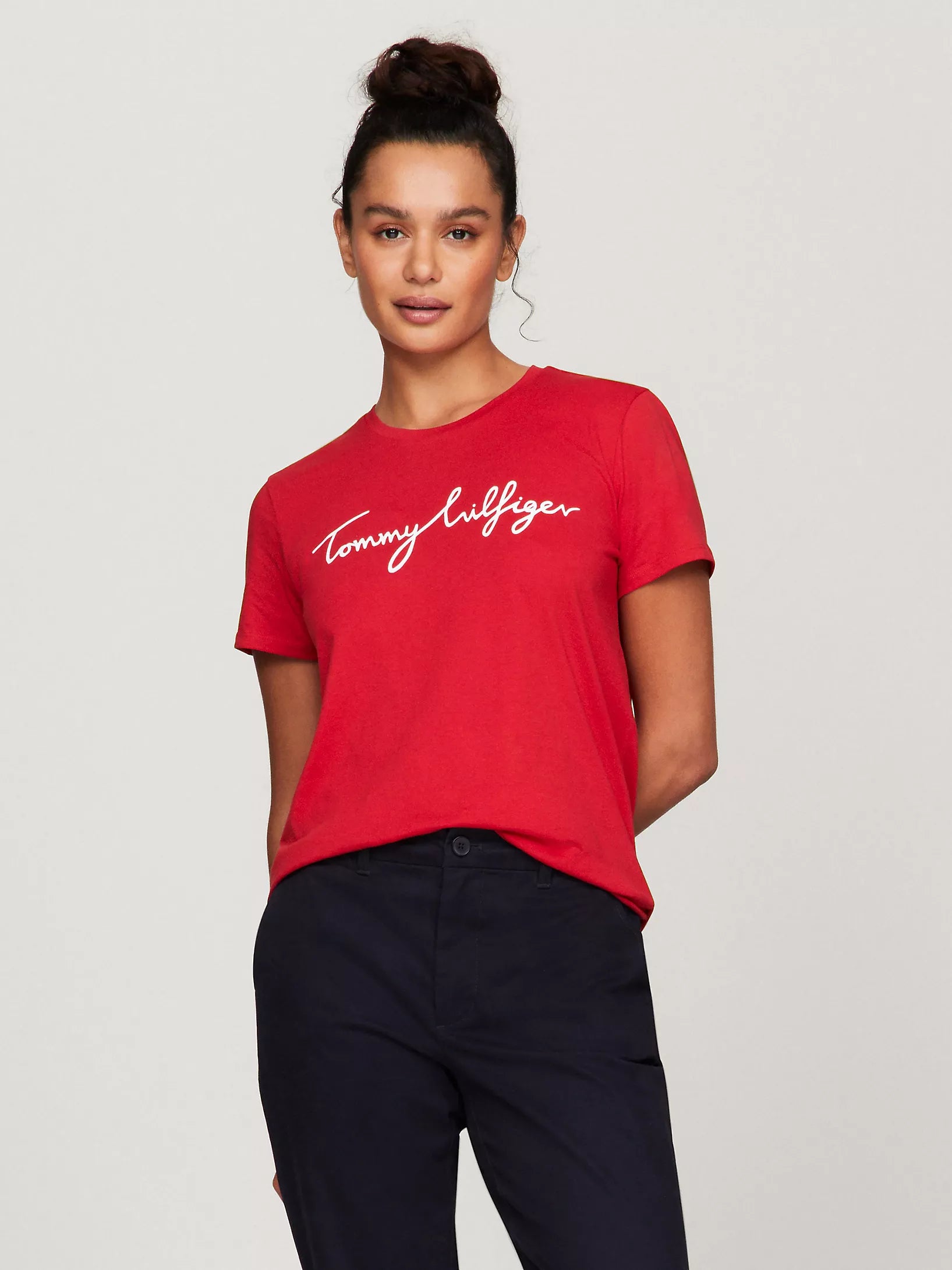 TOMMY HILFIGER SIGNATURE CREWNECK WOMEN T-SHIRT