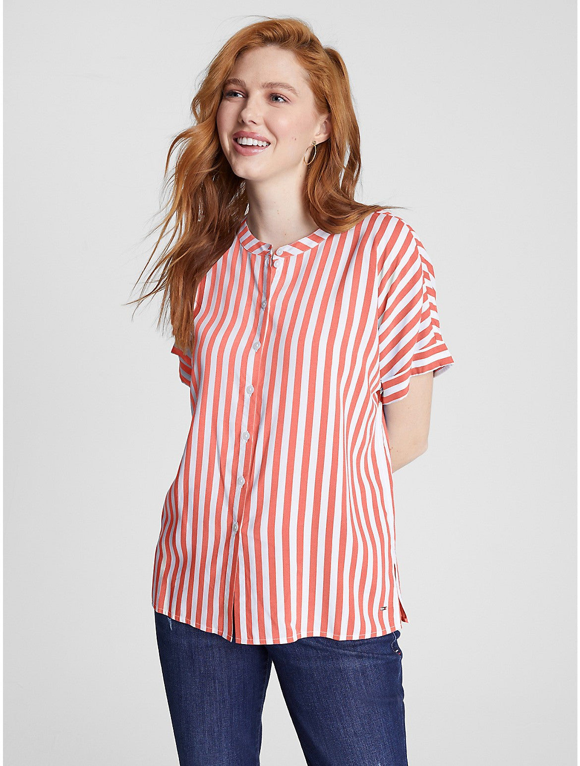TOMMY HILFIGER Stripe Short In Coral Blossom Multi