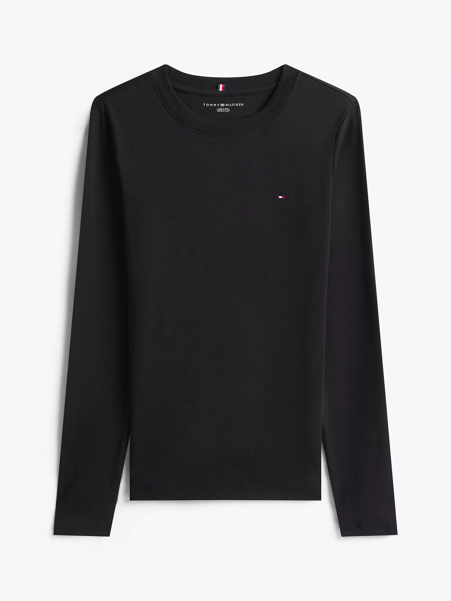 Tommy Hilfiger Women's Long-Sleeve Crewneck Favorite T-Shirt-Black