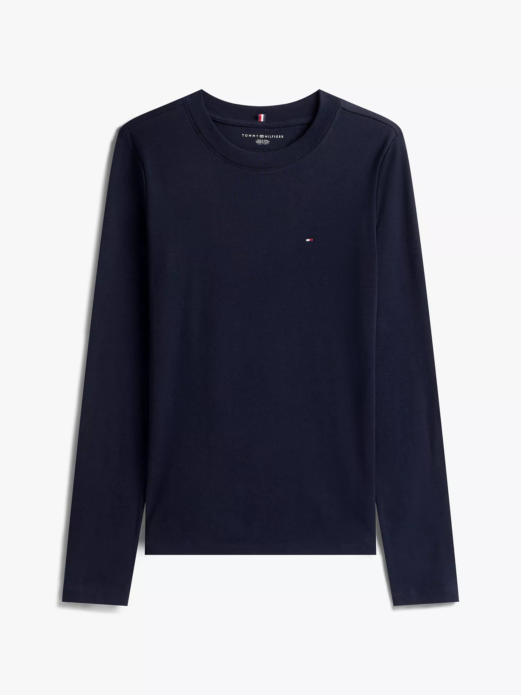 Tommy Hilfiger Women's Long-Sleeve Crewneck Favorite T-Shirt-Navy Blue