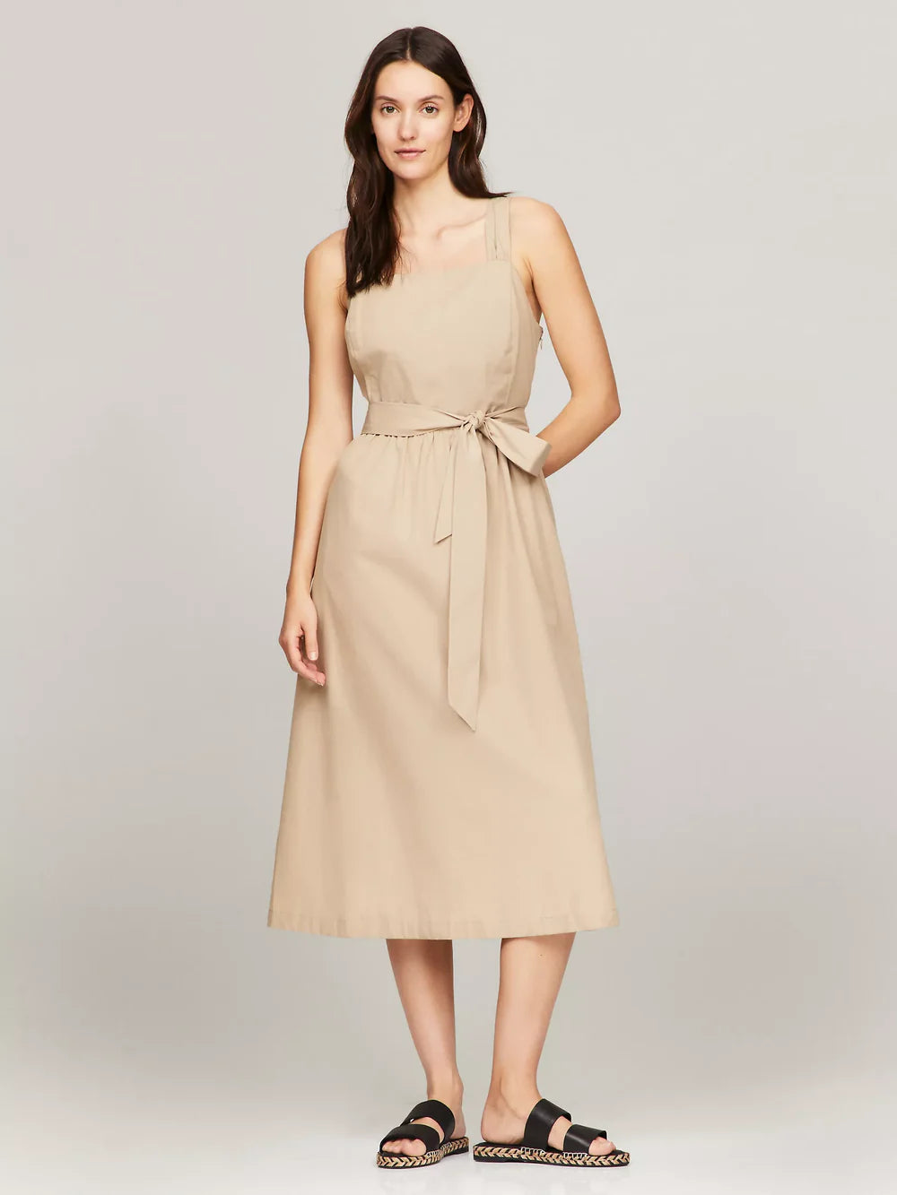 Tommy Hilfiger Sleeveless Belted Midi Dress -