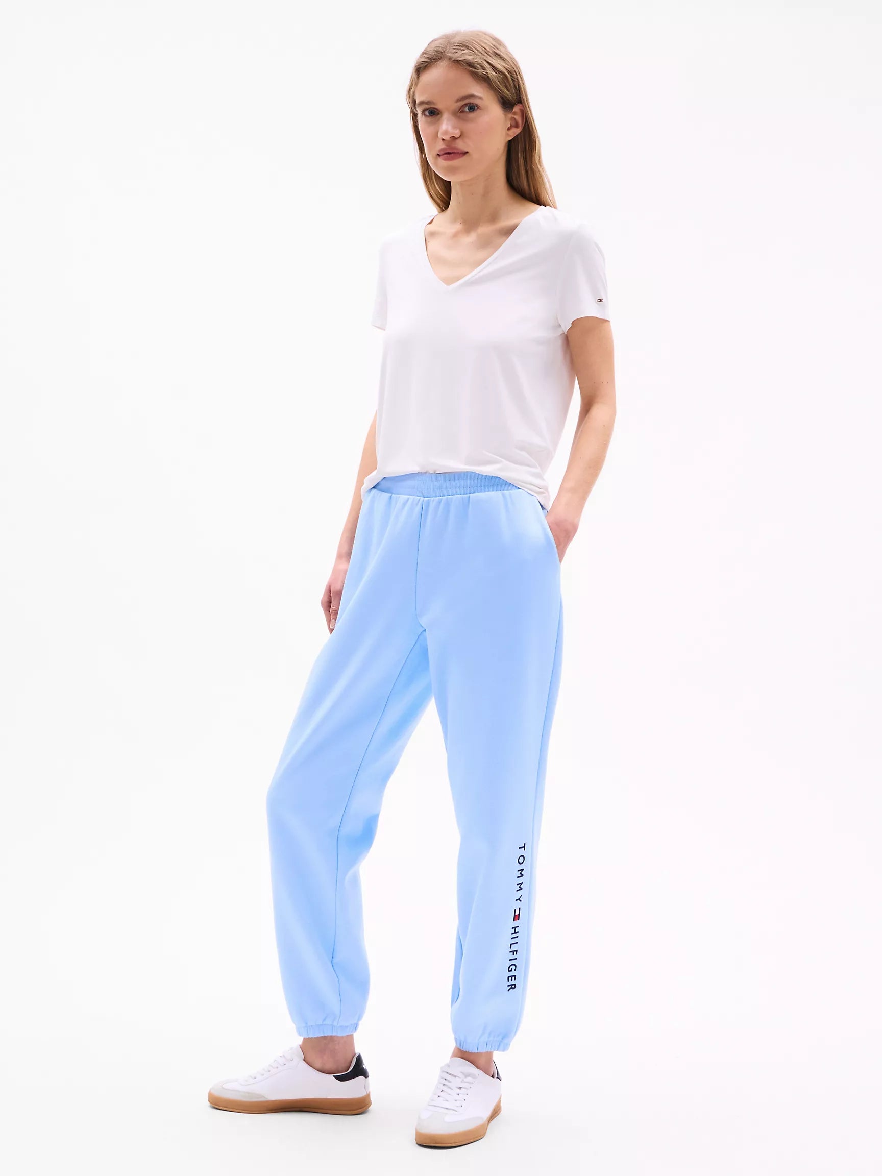 Tommy Womens' Embroidered Tommy Logo Sweatpant/Vessel Blue