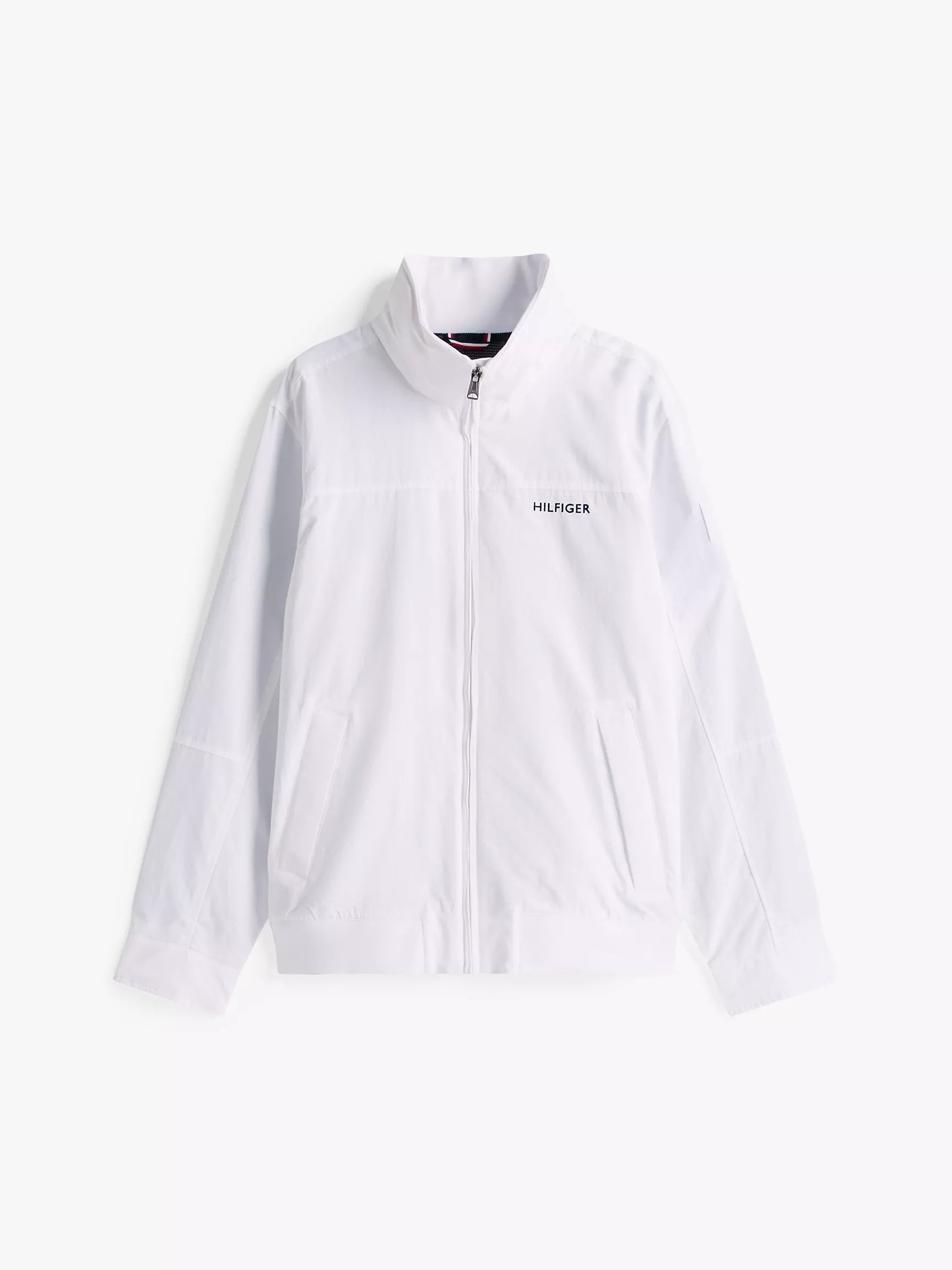 Tommy Mens' Water-Resistant Hooded Regatta Jacket Optic White