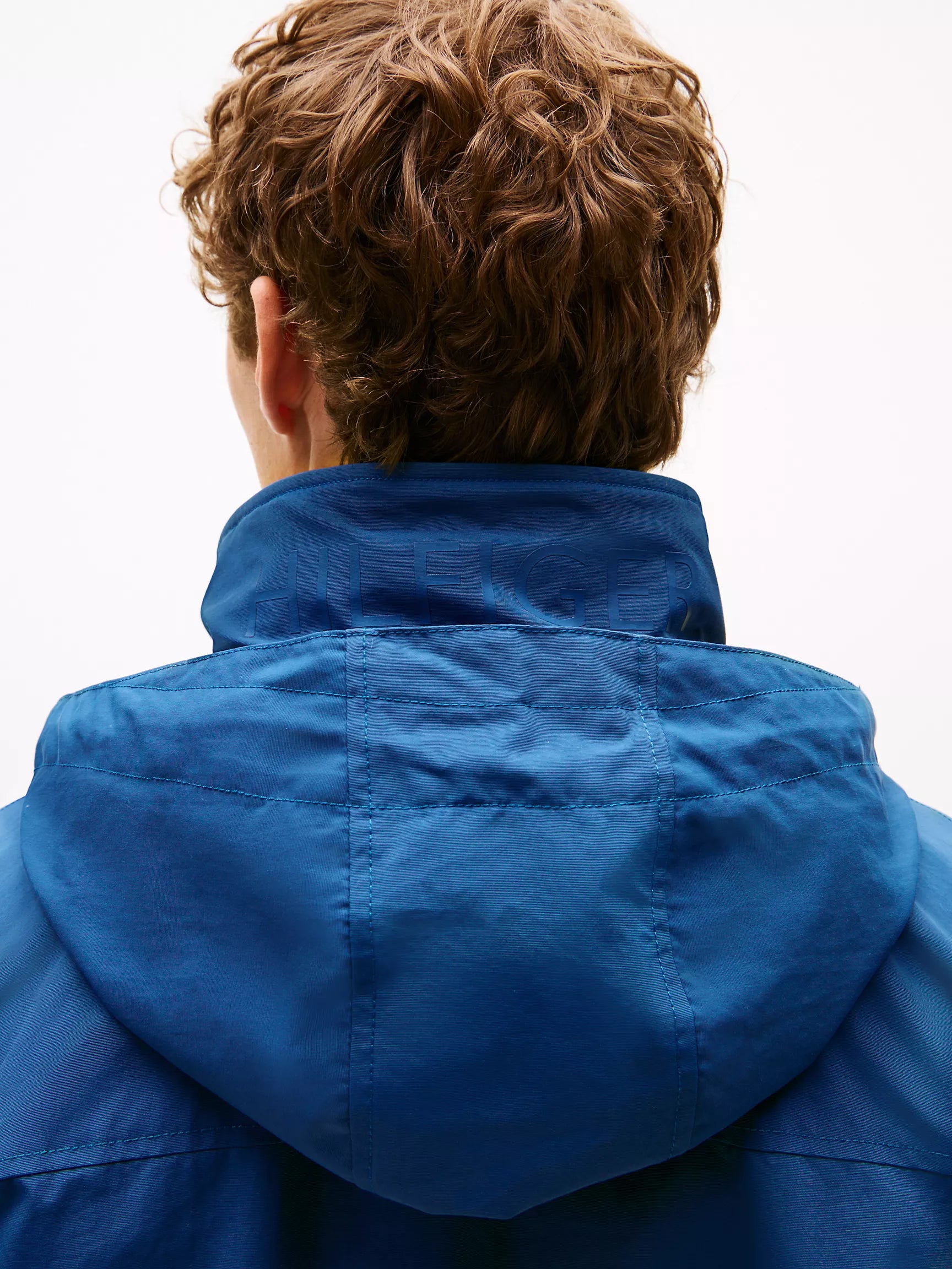 Tommy Mens' Water-Resistant Hooded Regatta Jacket Fossil Blue