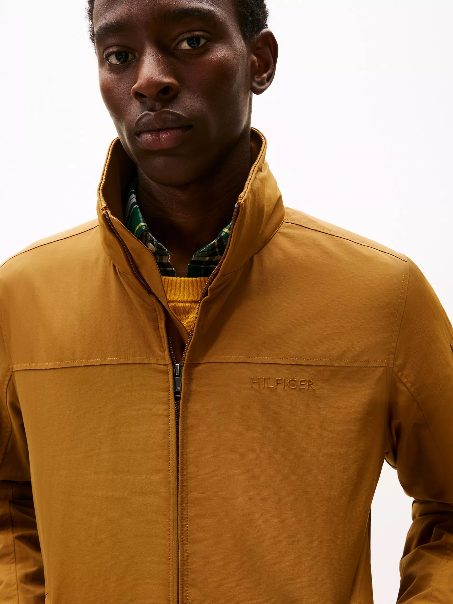 Tommy Mens' Water-Resistant Hooded Regatta Jacket Country Brown