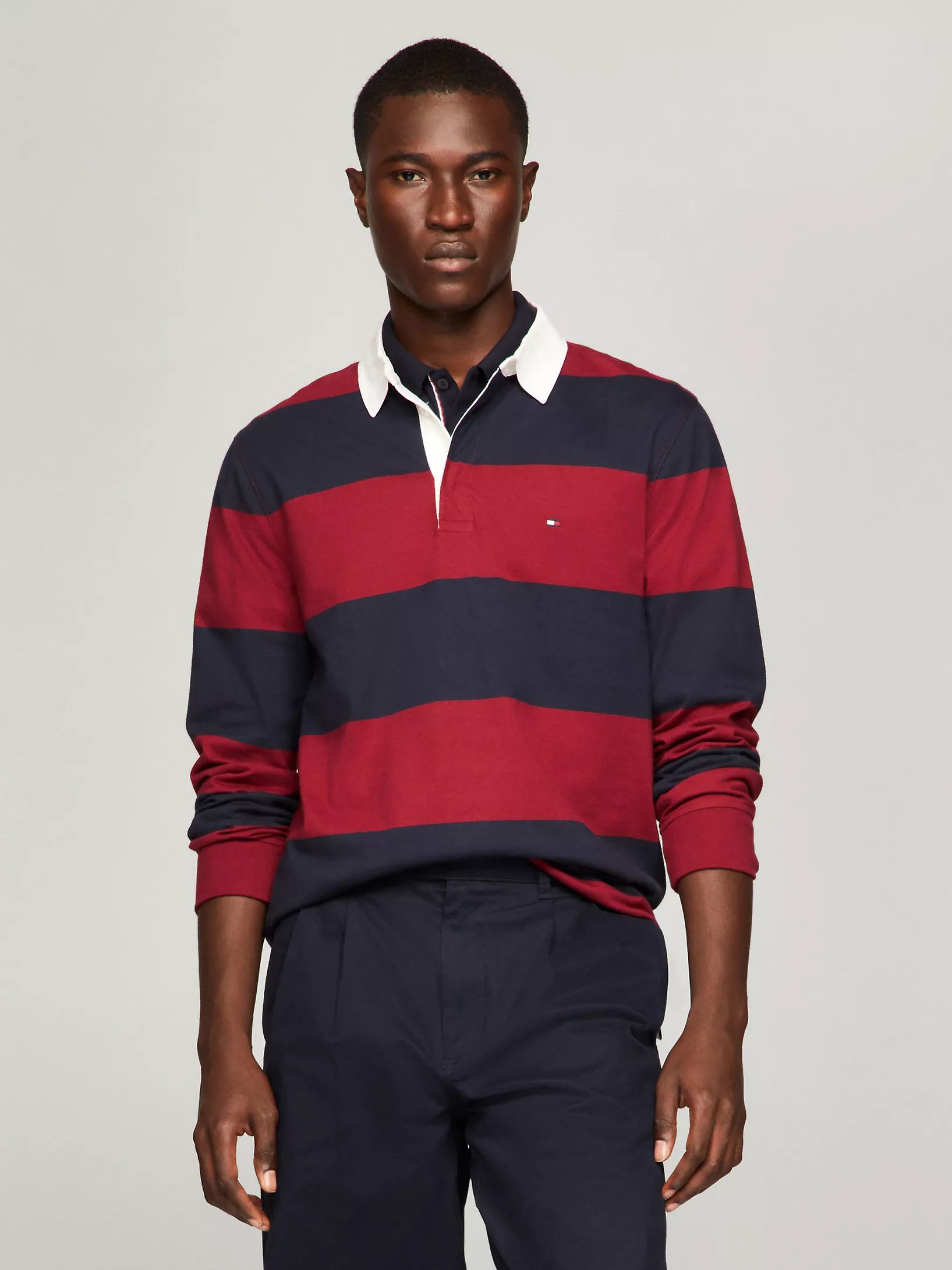 Men Tommy Long-Sleeve Rugby Polo