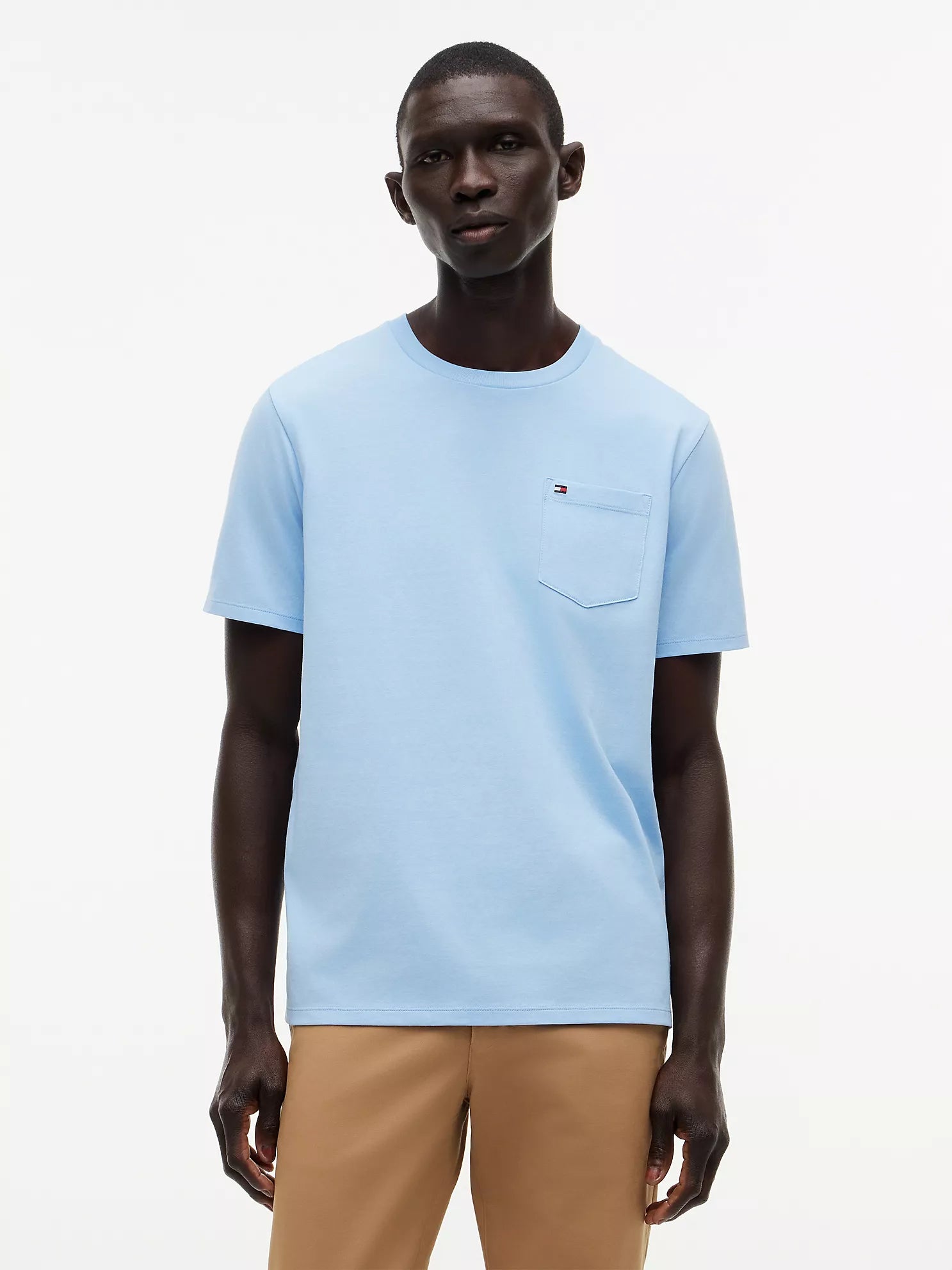 Tommy Hilfiger Men's Classics Pocket T-shirt-Baby Blue