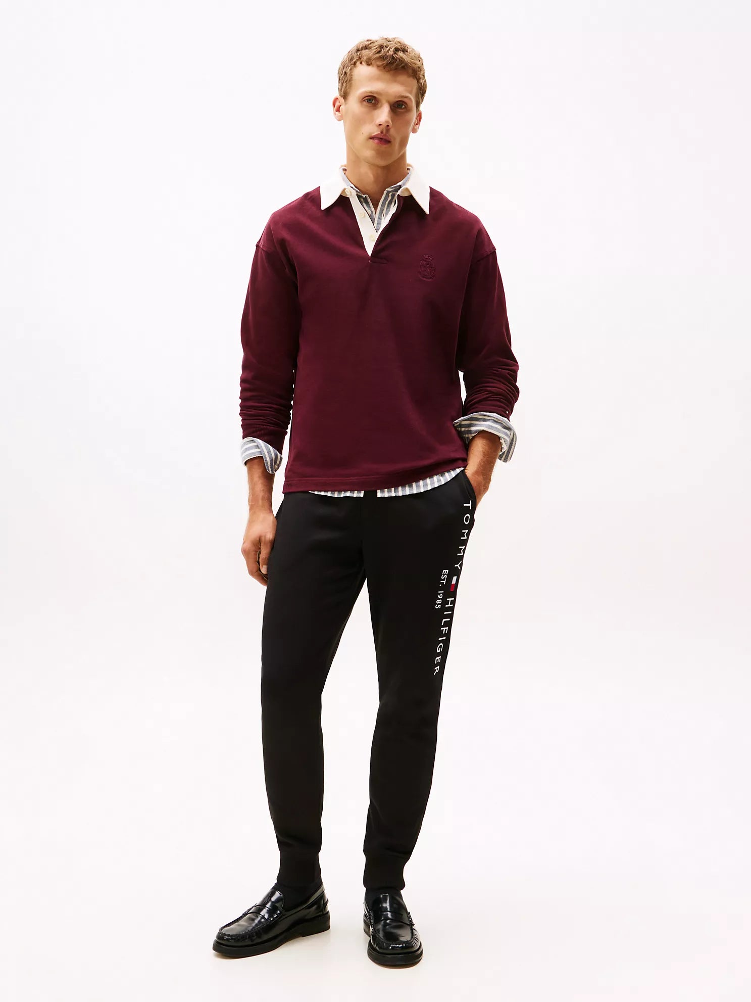 Tommy Mens' Tommy Logo Sweatpant BLACK