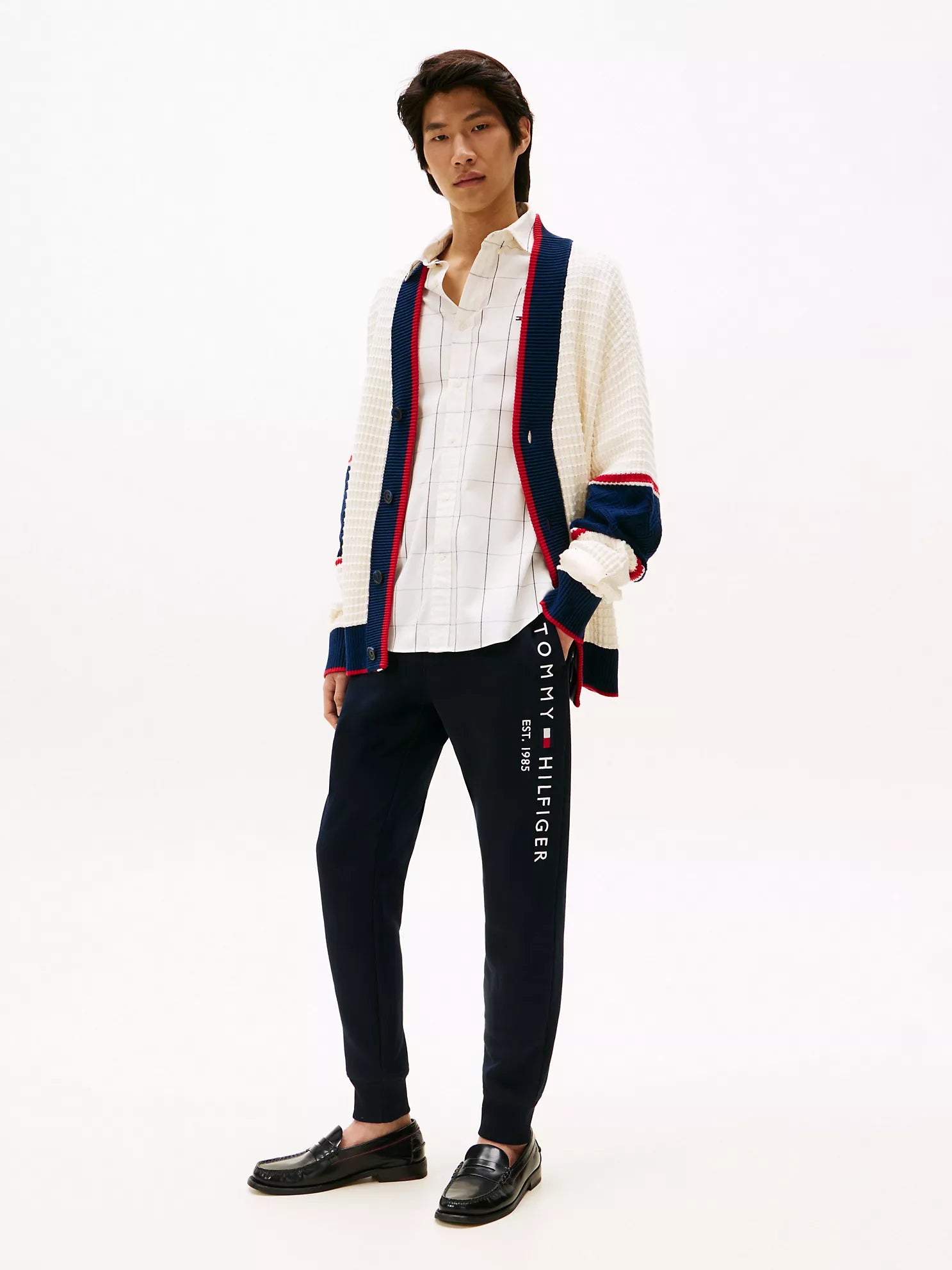 Tommy Mens' Tommy Logo Sweatpant Navy