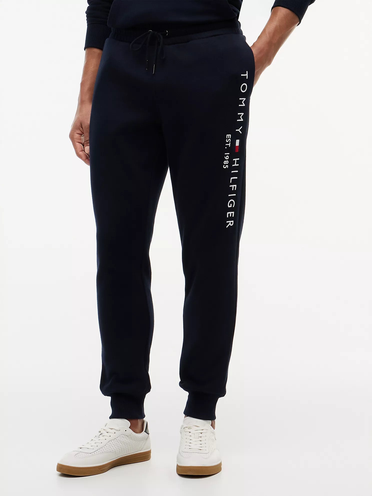Tommy Mens' Logo Sweatpant-Navy