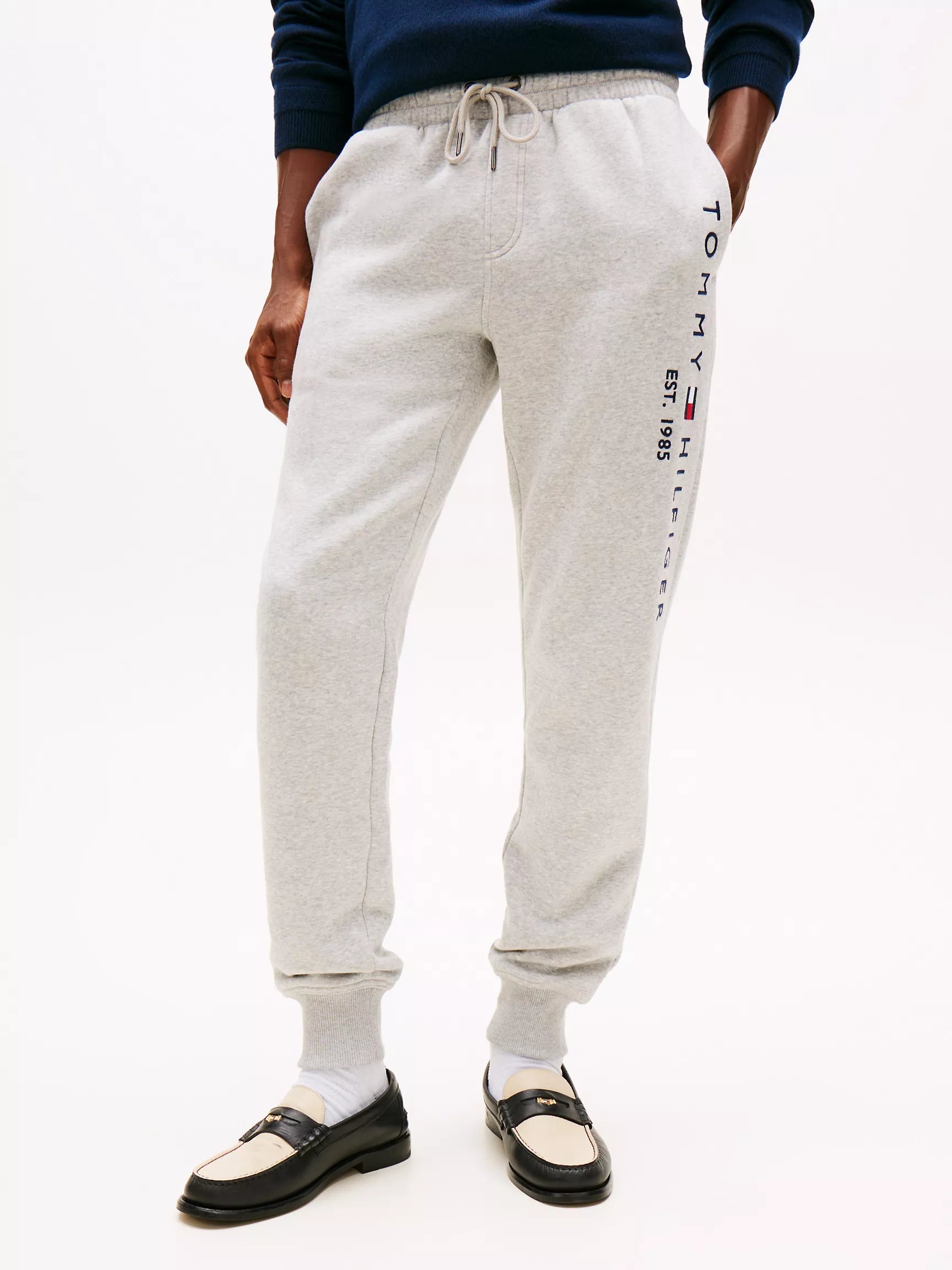 Tommy Mens' Tommy Logo Sweatpant/ Grey Heather