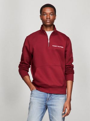 MENS' TOMMY Embroidered Logo Half-Zip Sweatshirt