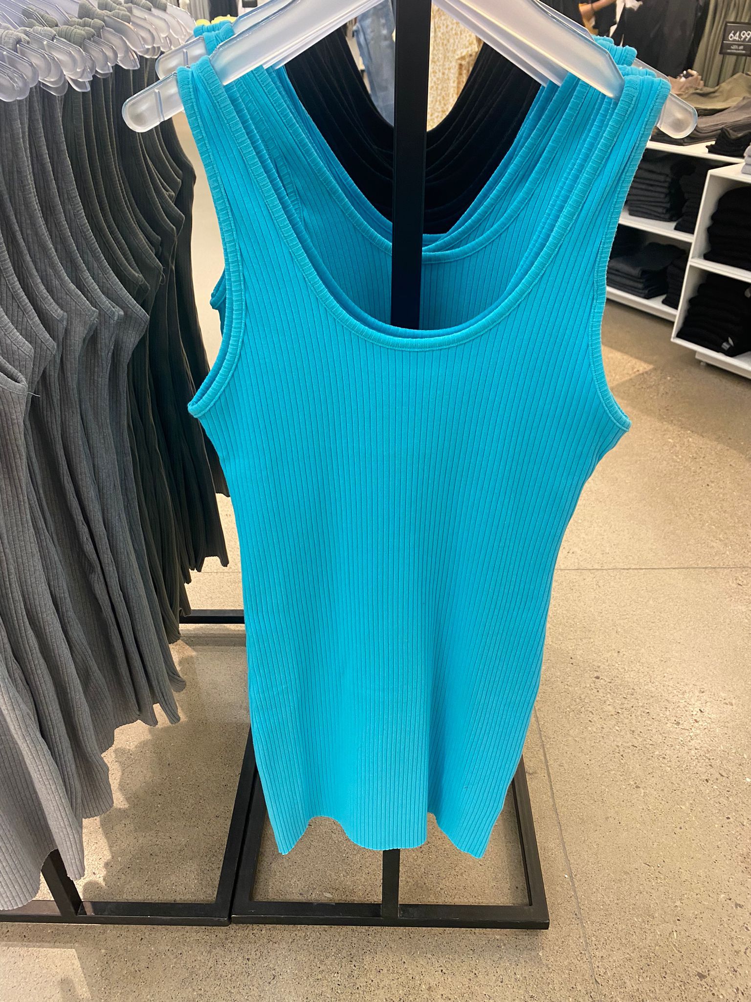 Calvin Klein Slub Ribbed Mini Dress - Women