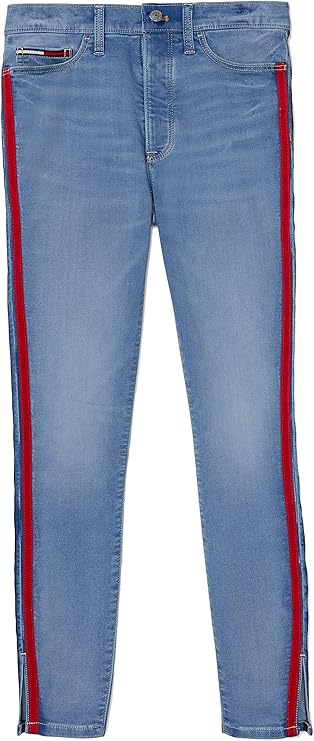 Tommy Hilfiger Adaptive Women's Adaptive Curve Leggings, Light Wash,