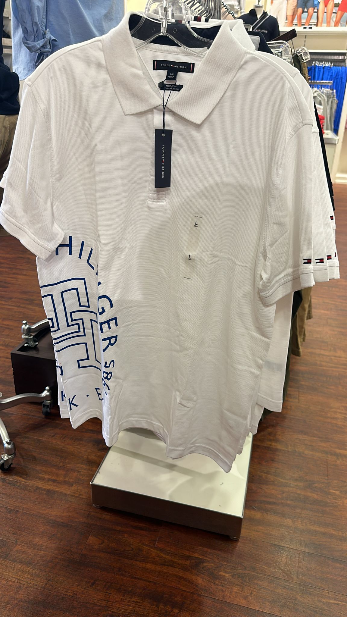 Tommy Hilfiger Mens' Monogram Type Crewel Polo Shirt