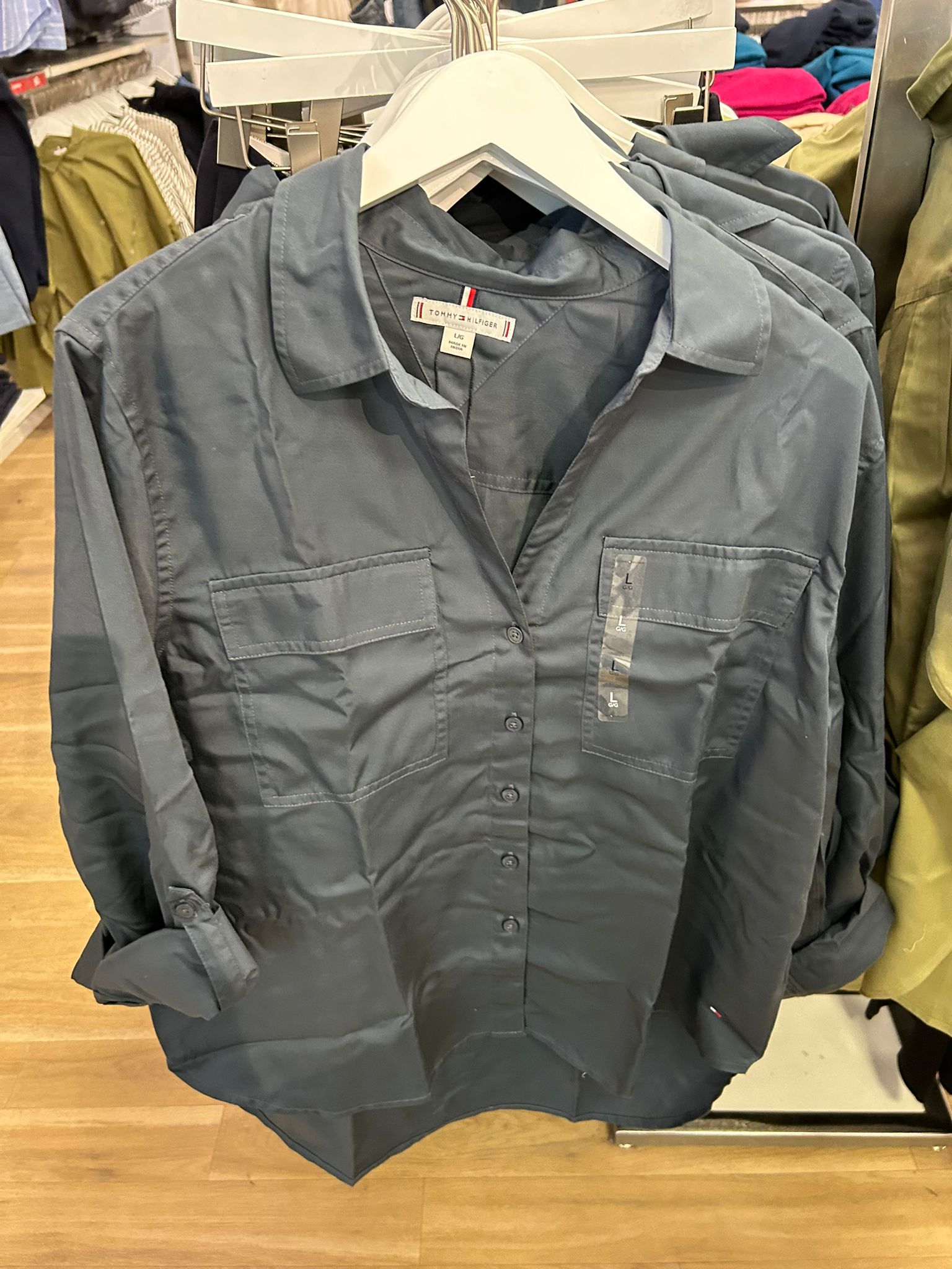 Womens' Tommy Lightweight Utility Shirt/ Military Denim