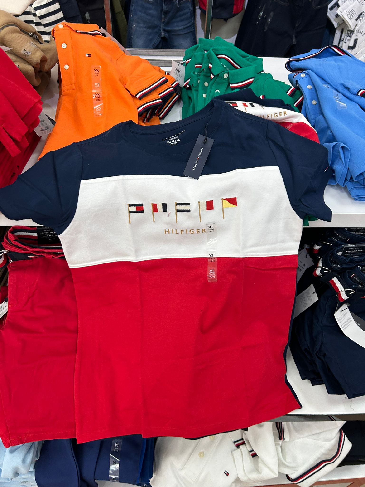 Kids' Multiflag Logo Colorblock T-Shirt-Carbon Navy