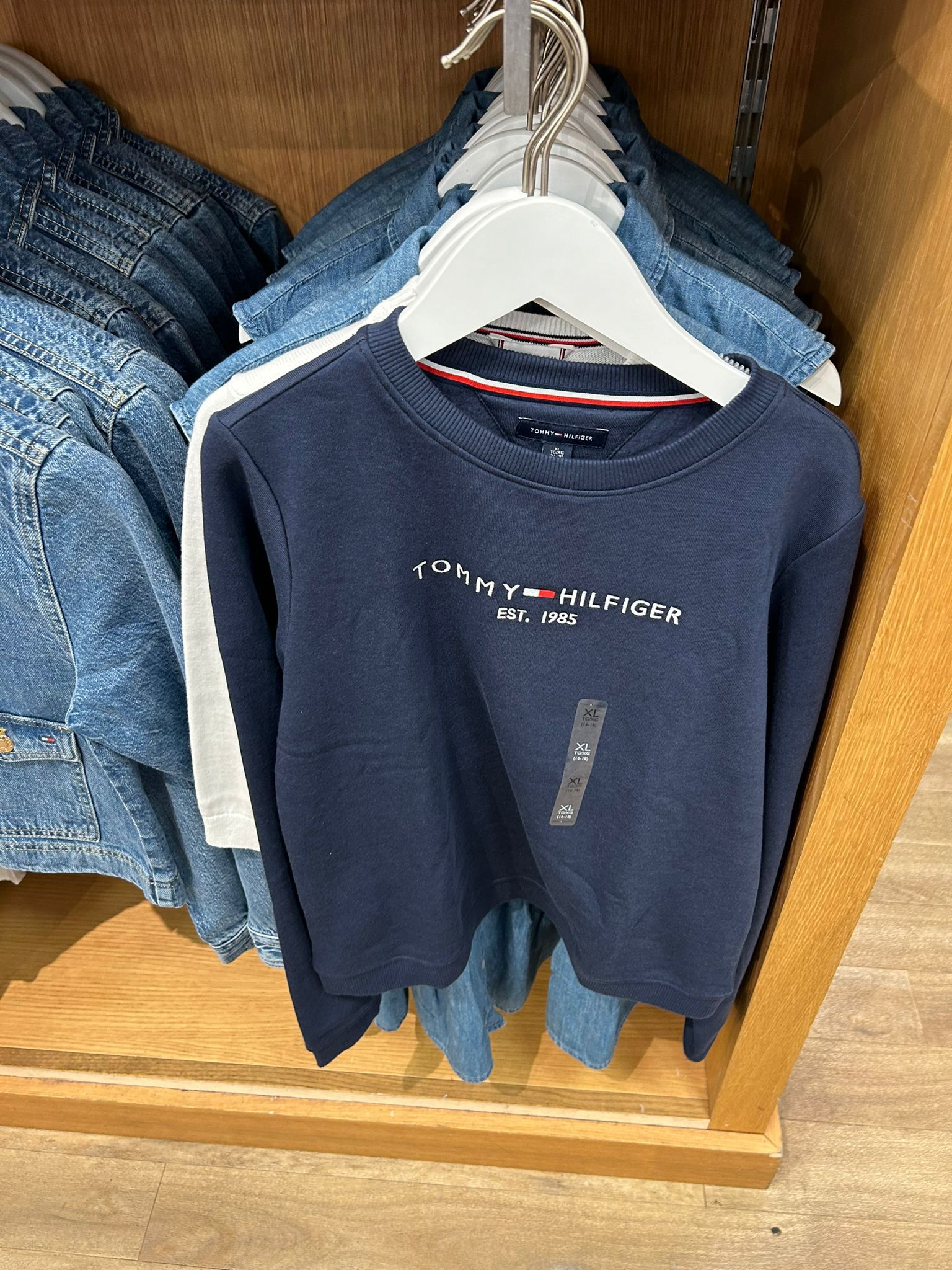 Girls' Tommy hilfiger essential crew neck sweatshirt-navy