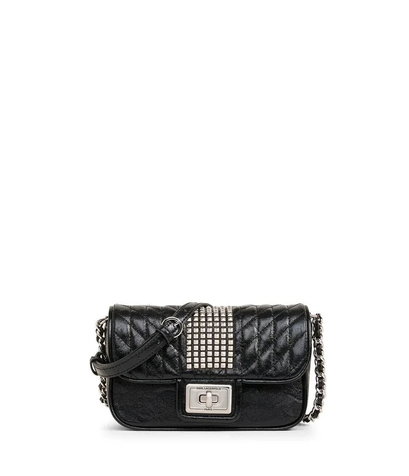 Karl Lagerfeld Paris Womens' AGYNESS METALLIC STUD CROSSBODY