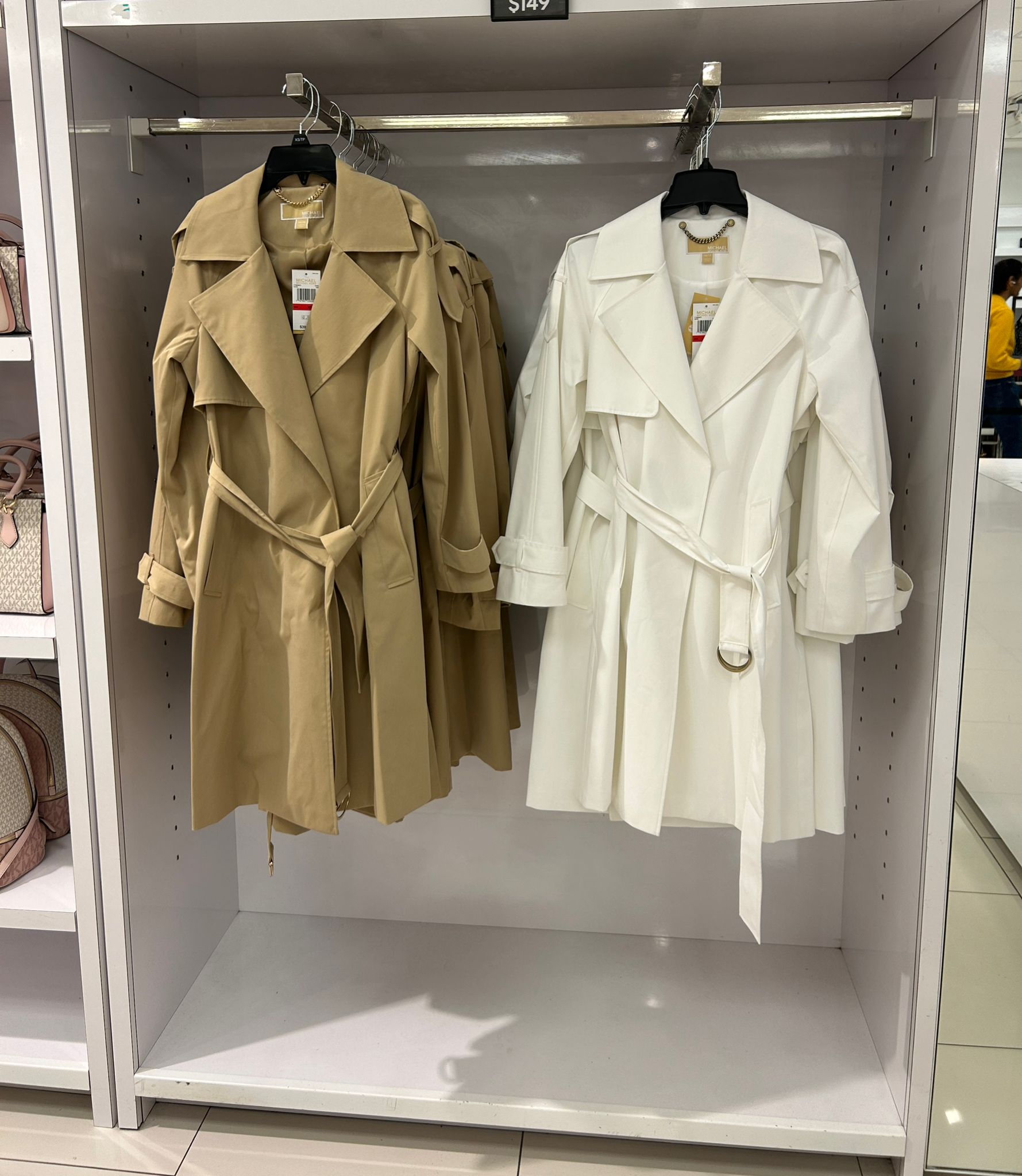 Michael Kors WOMENS' Belted Trench Coat KHAKI