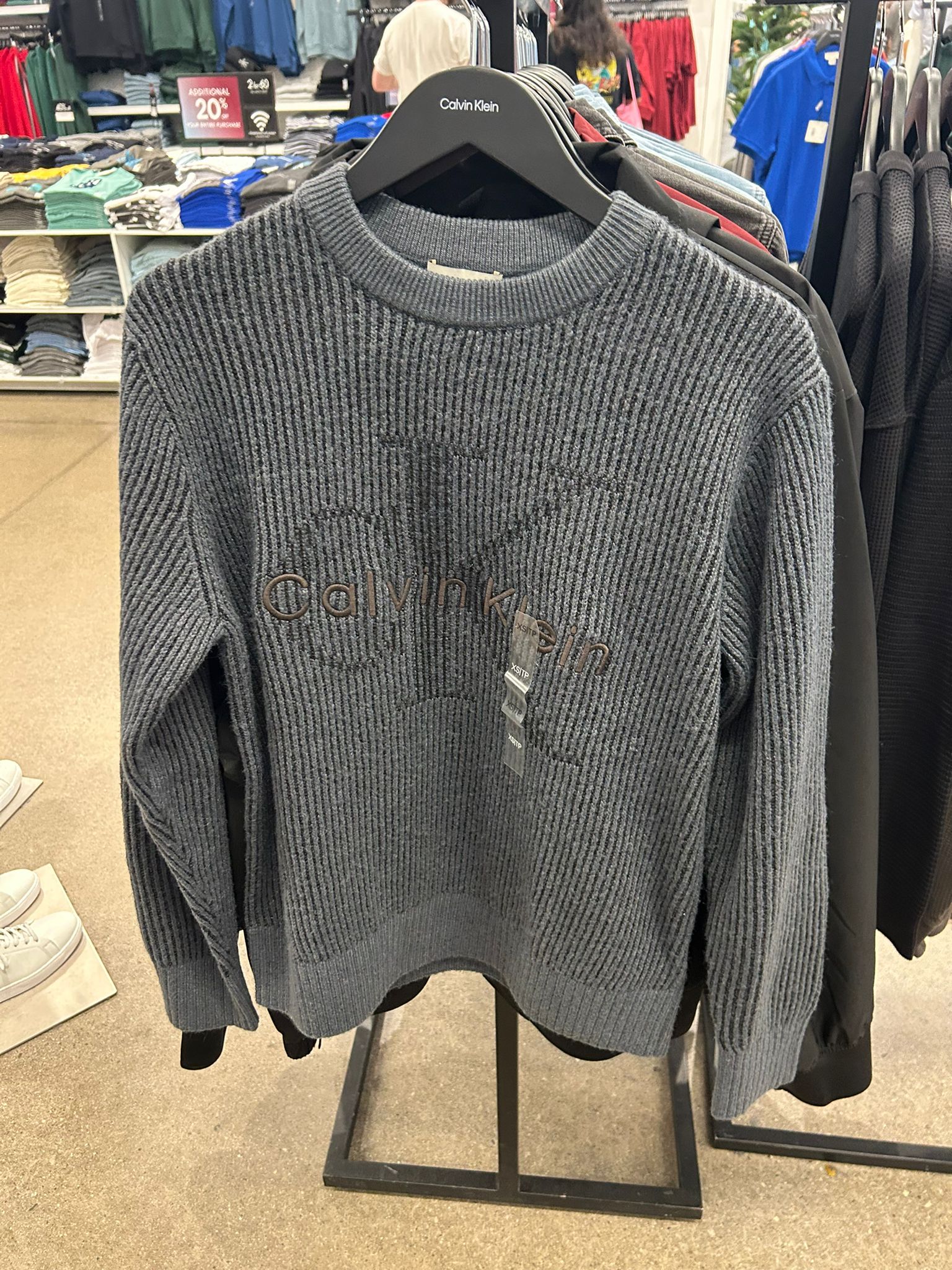 CALVIN KLEIN Mens' CHENILLE MONOLOGO SWEATER - Sweatshirts