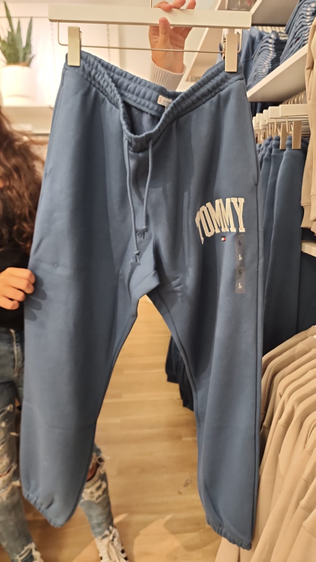 Tommy Womens' Varsity Tommy Logo Sweatpant/ Fossil Blue