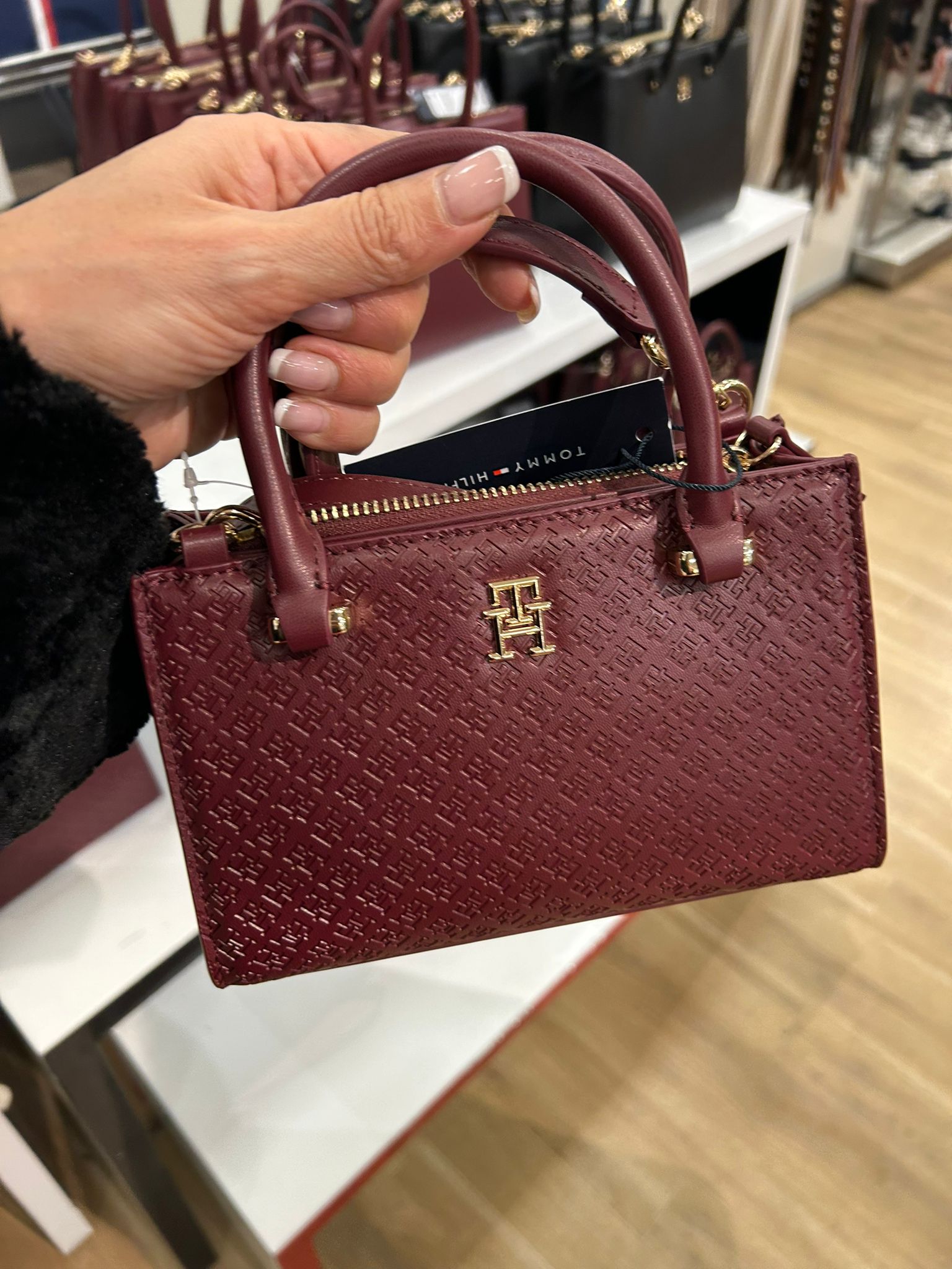 Women's Tommy Monogram Embossed Small Tote