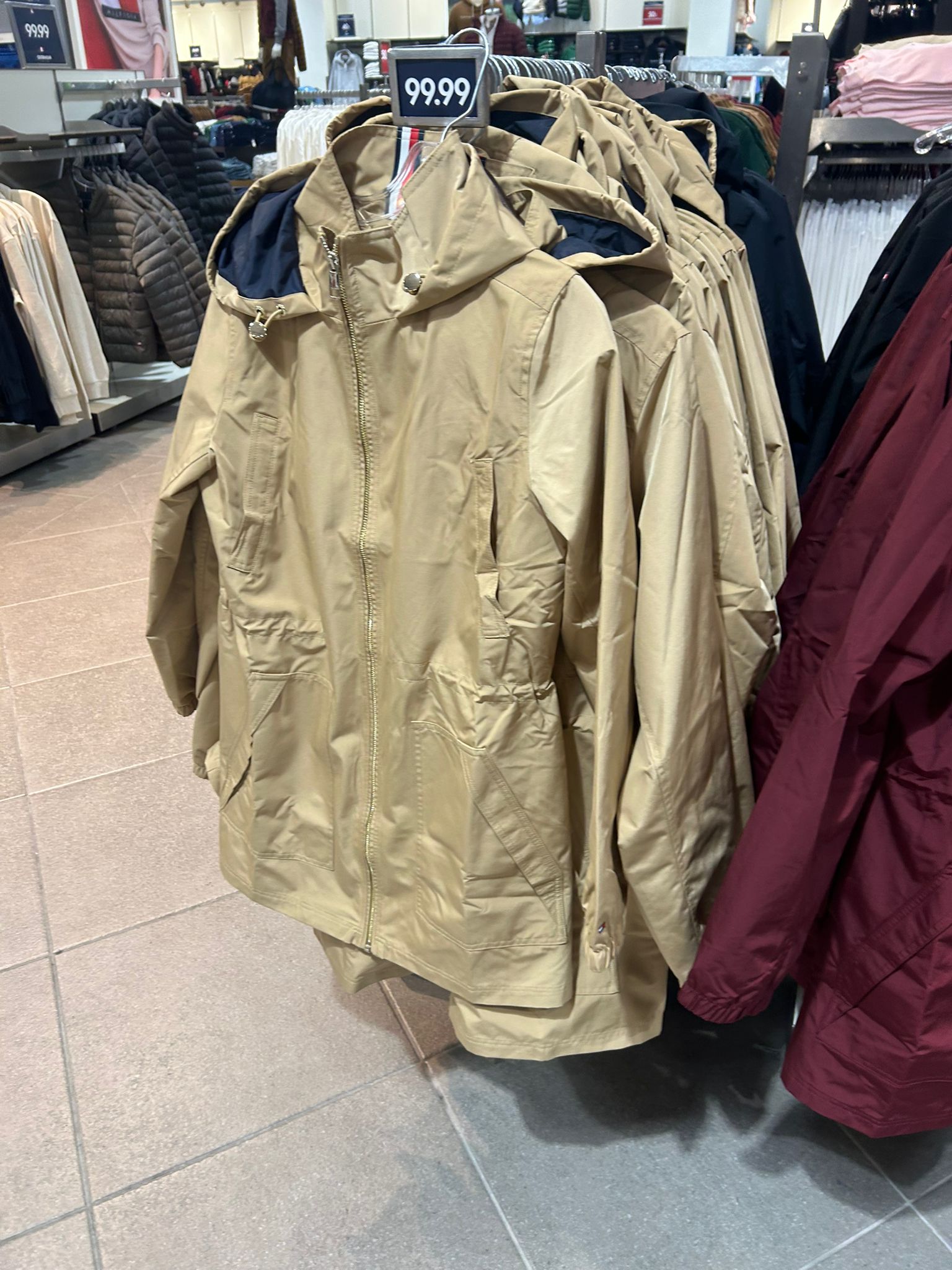 TOMMY WOMENS' Lightweight Hooded Jacket Classic Stone