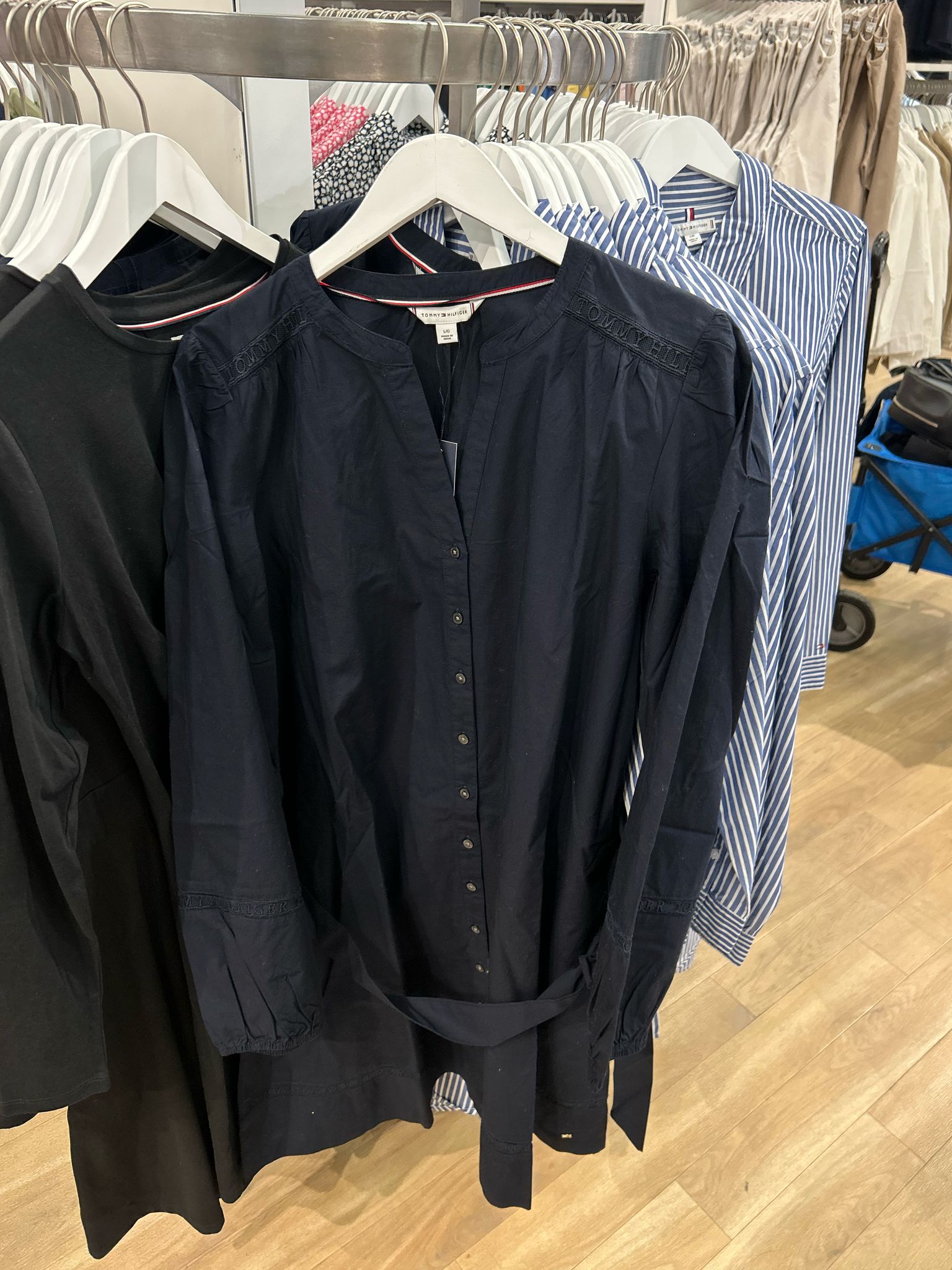 Tommy Hilfiger Womens' Belted Poplin dress