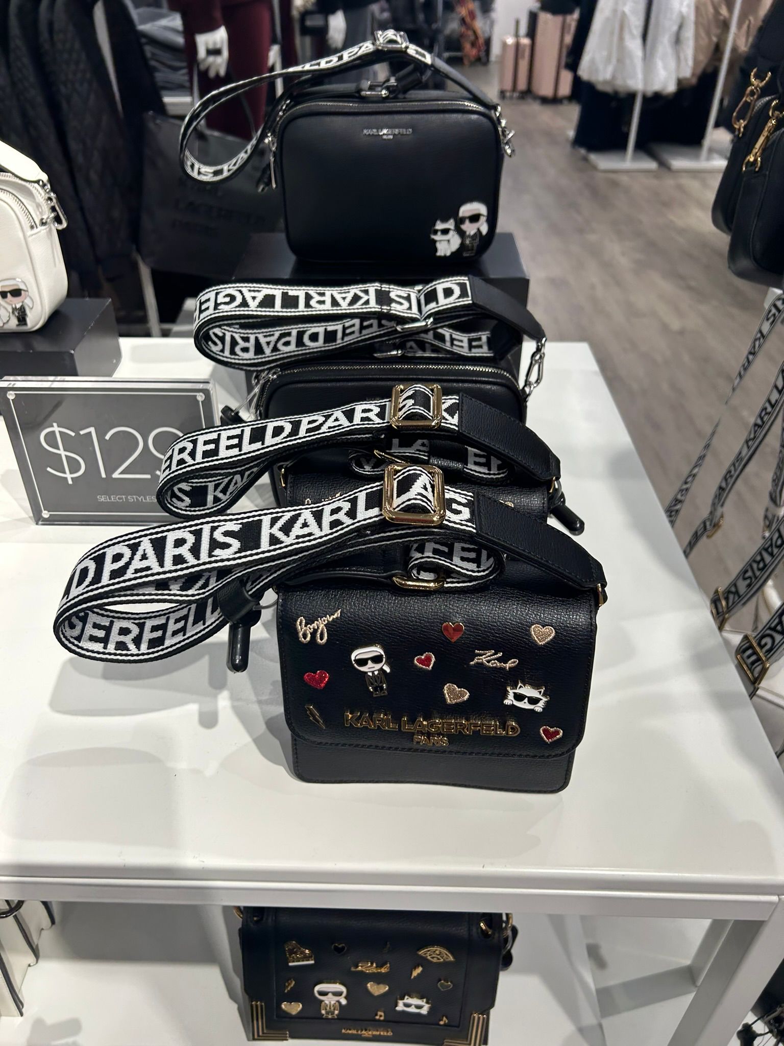 Womens' Karl Lagerfeld Paris ANNETTE CROSSBODY black