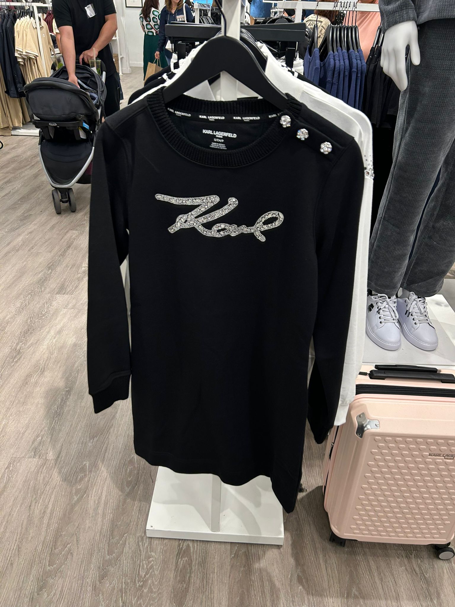 Karl WOMENS' LOGO SWEATSHIRT DRESS