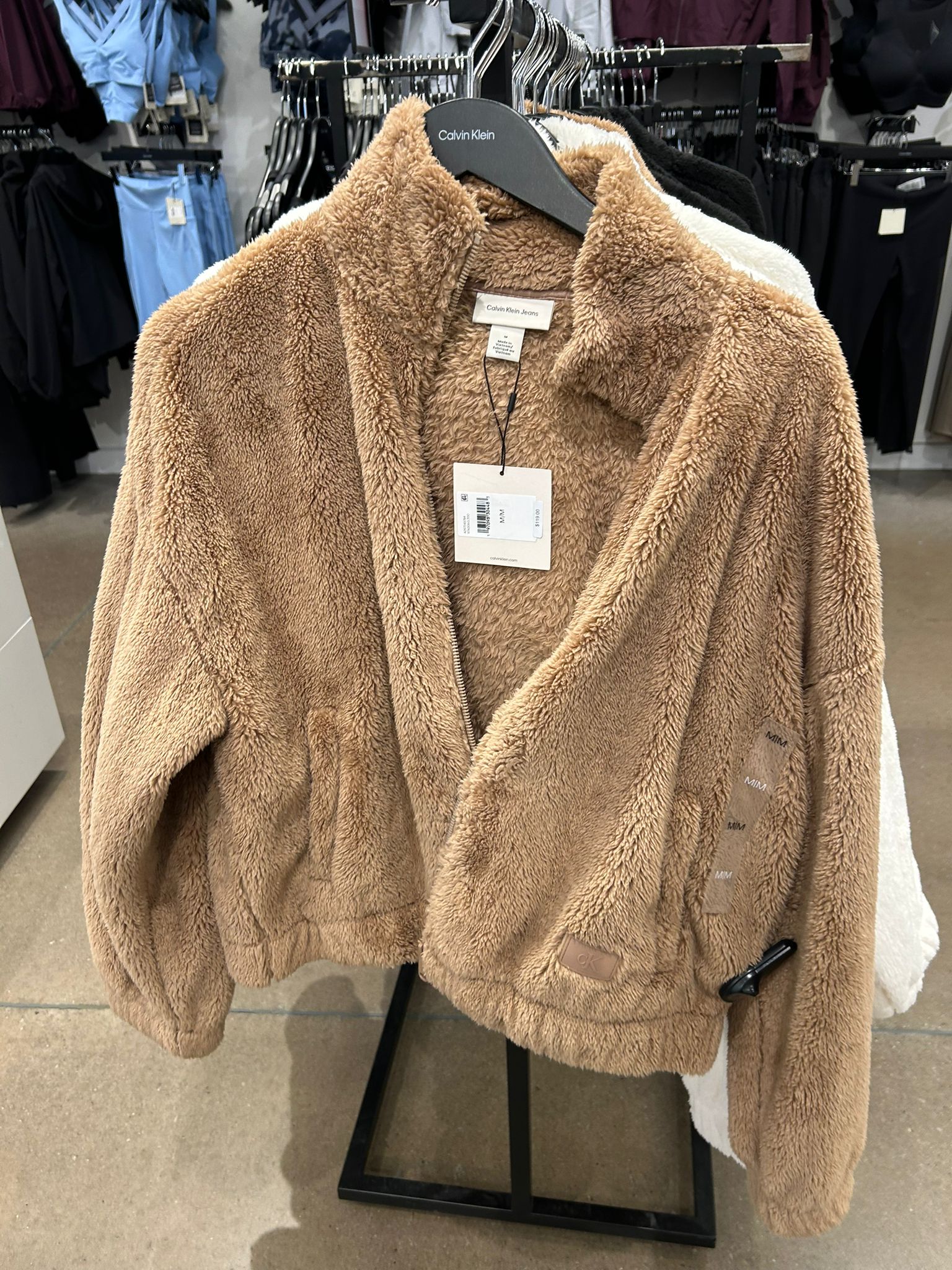 Calvin Klein WOMENS' Sherpa Jacket Amphora