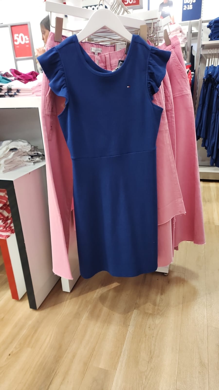 Tommy Girls' Flutter Rib-Knit Dress