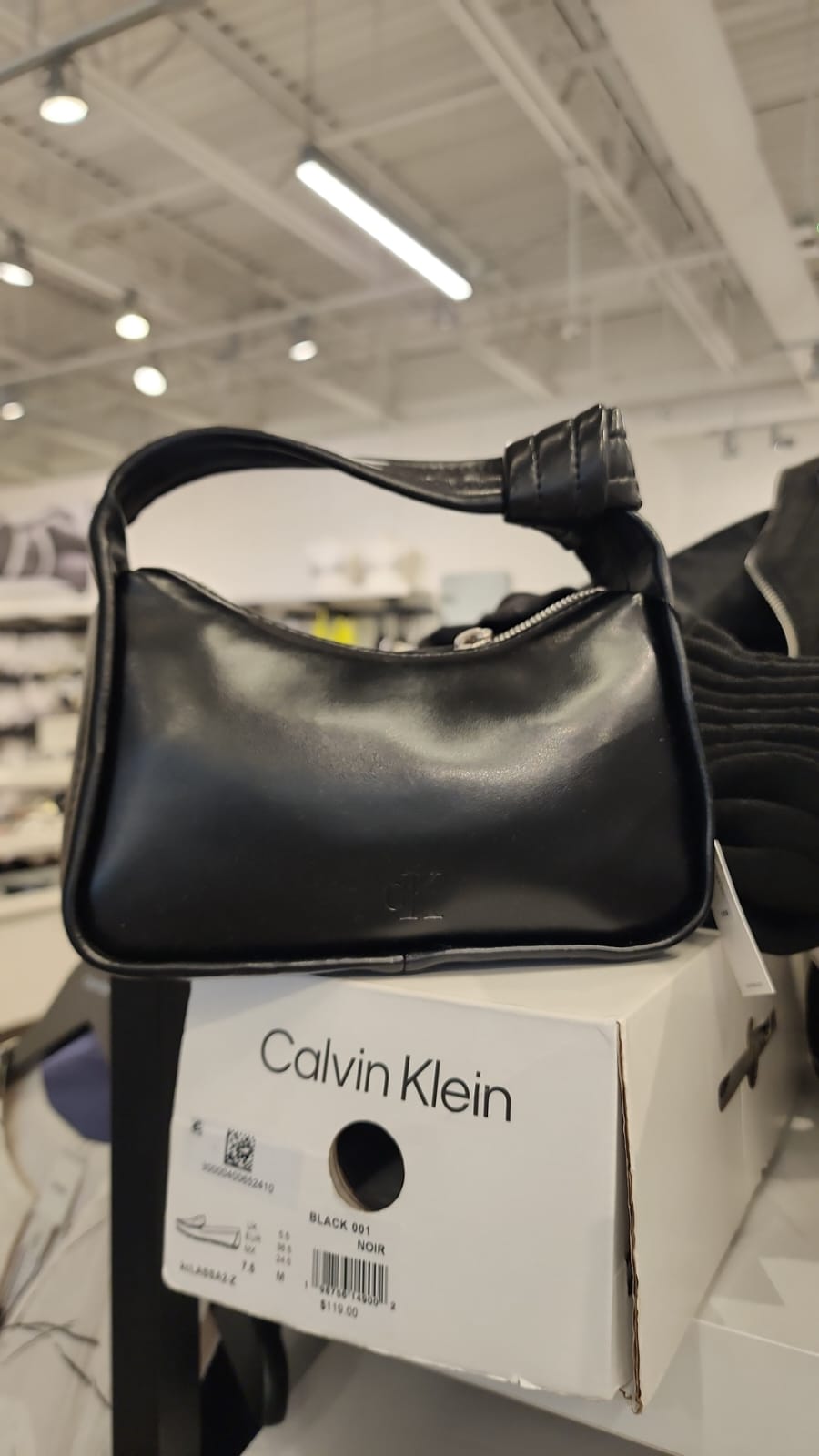 Calvin Klein Womens' KNOTTED MINI BLOCK20 / black
